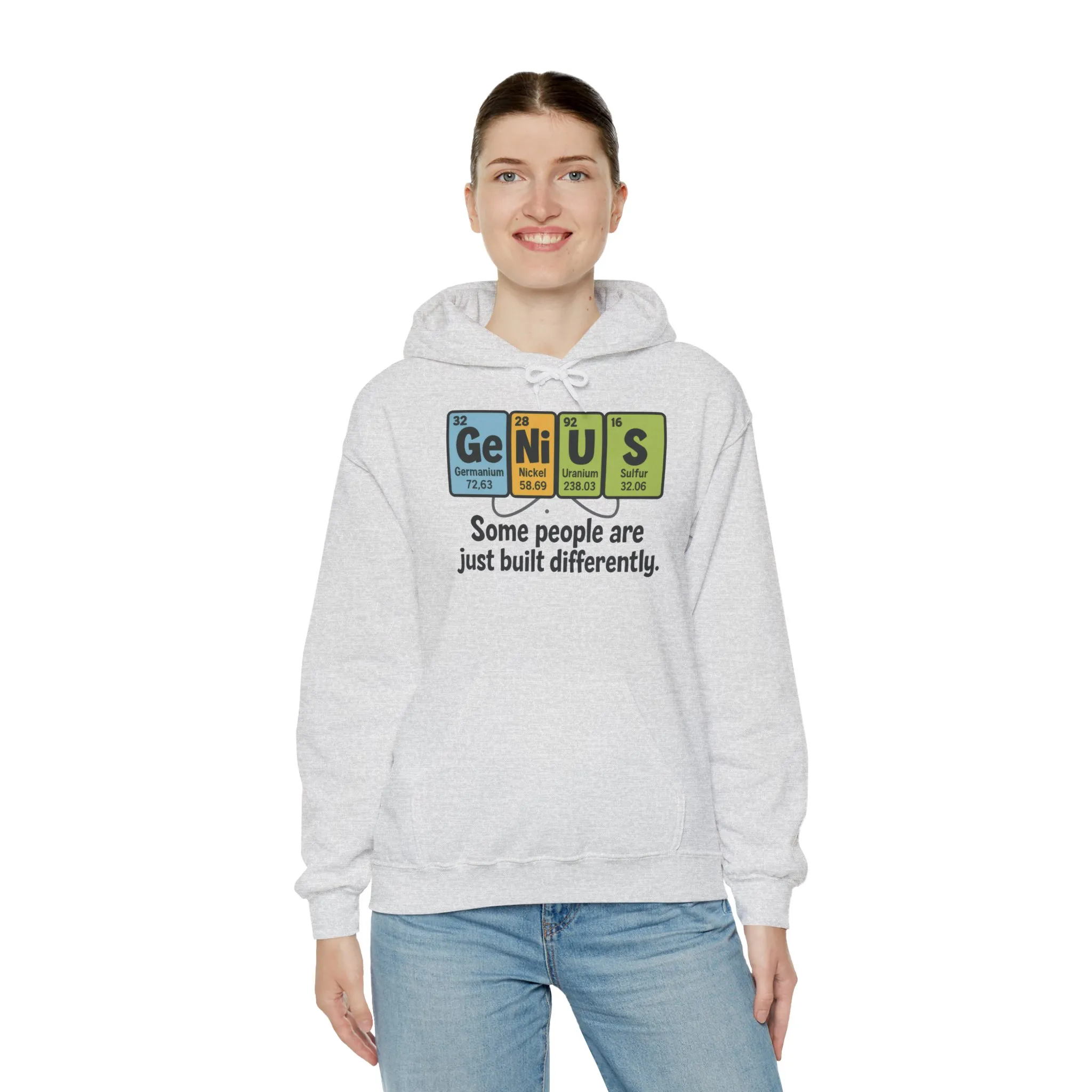 Funny Womens Genius Hoodie, Periodic Table Science Pullover, Nerdy Chemistry Sweatshirt for Her, Science Lover Apparel, Funny Chemistry Gift - Image 26