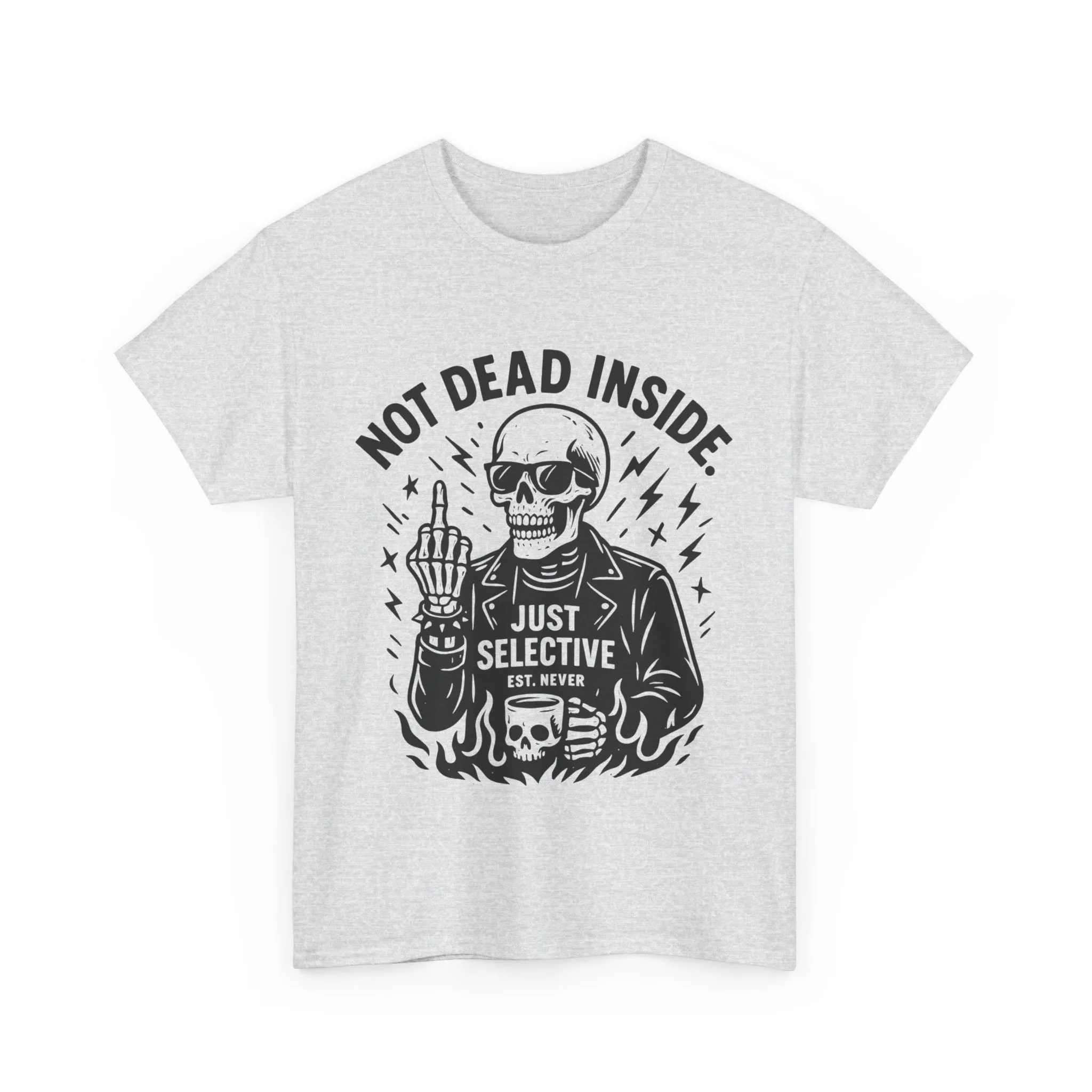 Mens Dark Humor Graphic Shirt, Not Dead Inside, Funny Graphic Shirt for Casual Wear, Gifts for Him, Halloween, Occasions, Funny Skeleton Tee - Image 31