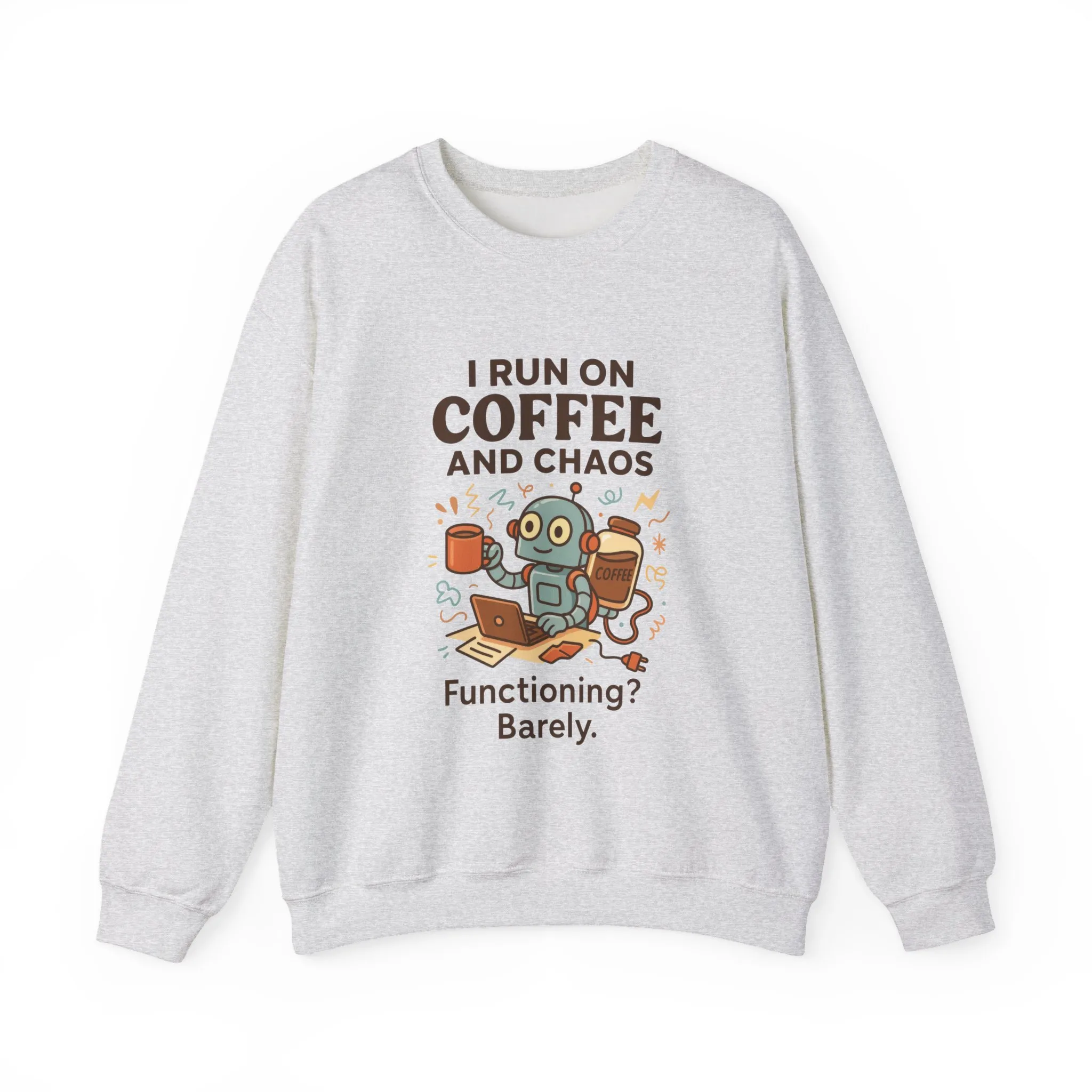 Coffee and Chaos Crewneck Sweatshirt, Funny Sweatshirt for Coffee Lovers, Unisex Gift, Cozy Everyday Wear, Ideal for Holidays - Image 32