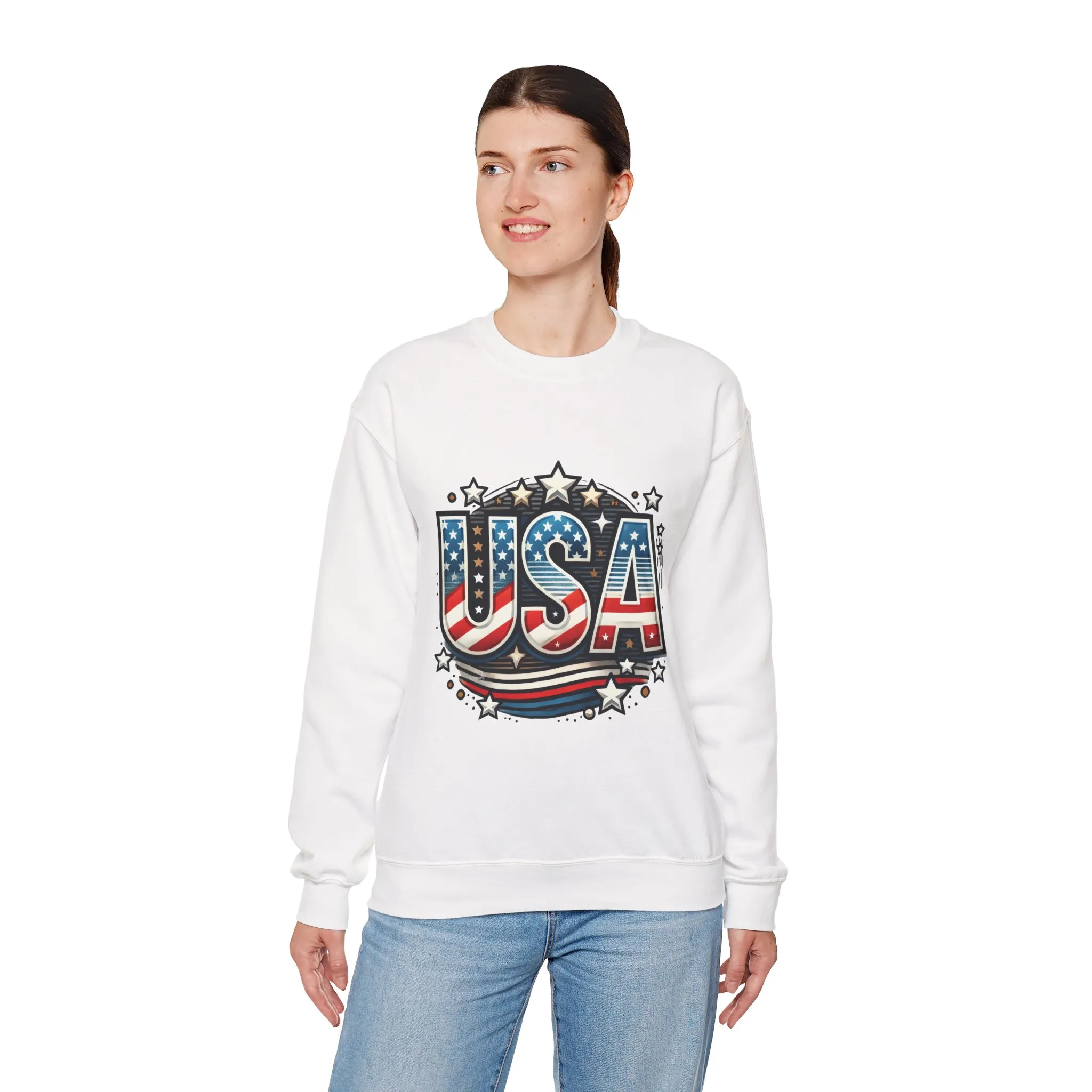 USA Pride Crewneck Sweatshirt, Comfortable Unisex Top, Great for Fourth of July, Independence Day, Everyday Wear, Cozy Gift - Image 7