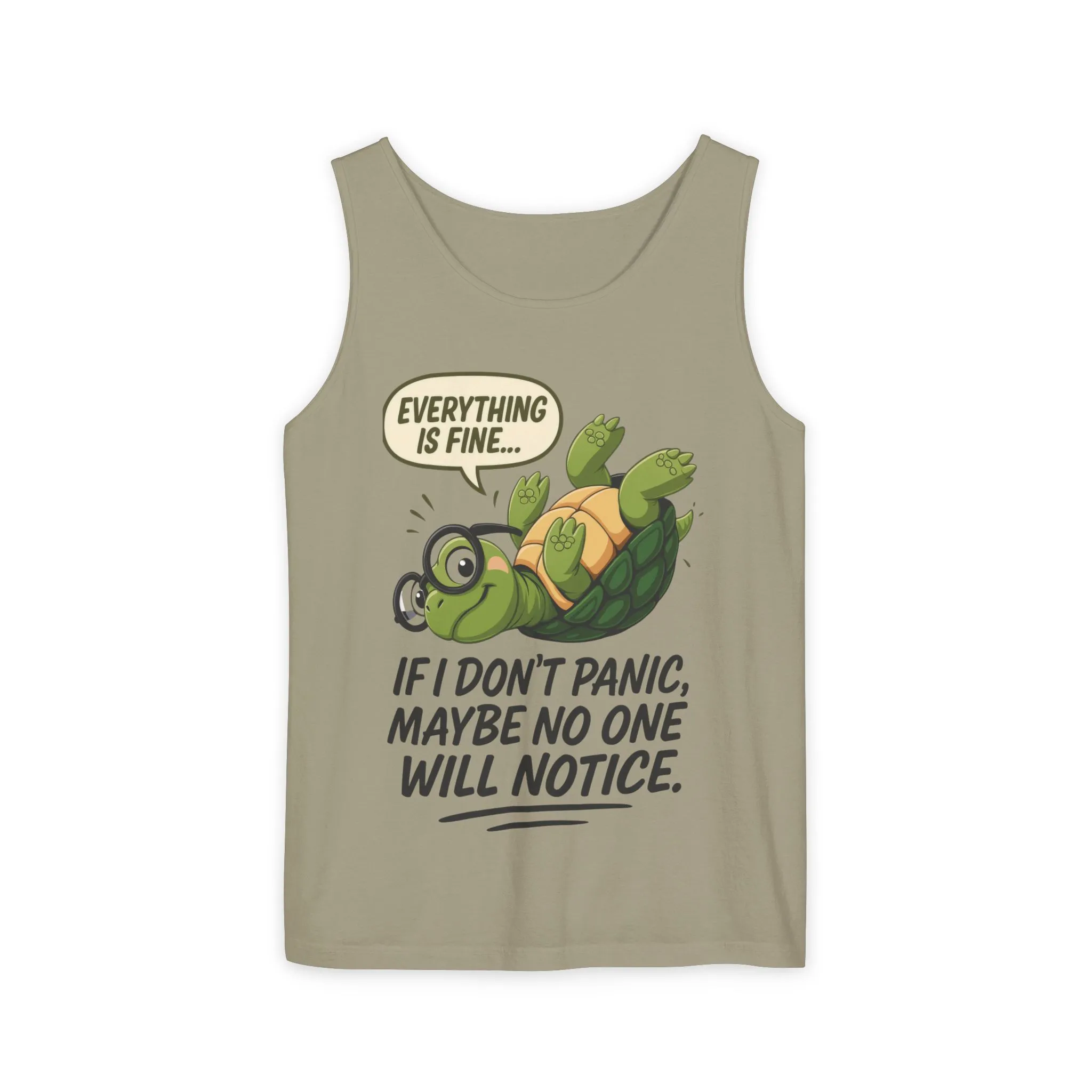 Mens Funny Turtle Graphic Tank Top, Summer Apparel, Gift for Animal Lovers, Beach Day Essentials, Mens Casual Wear, Relaxed Vibes - Image 3