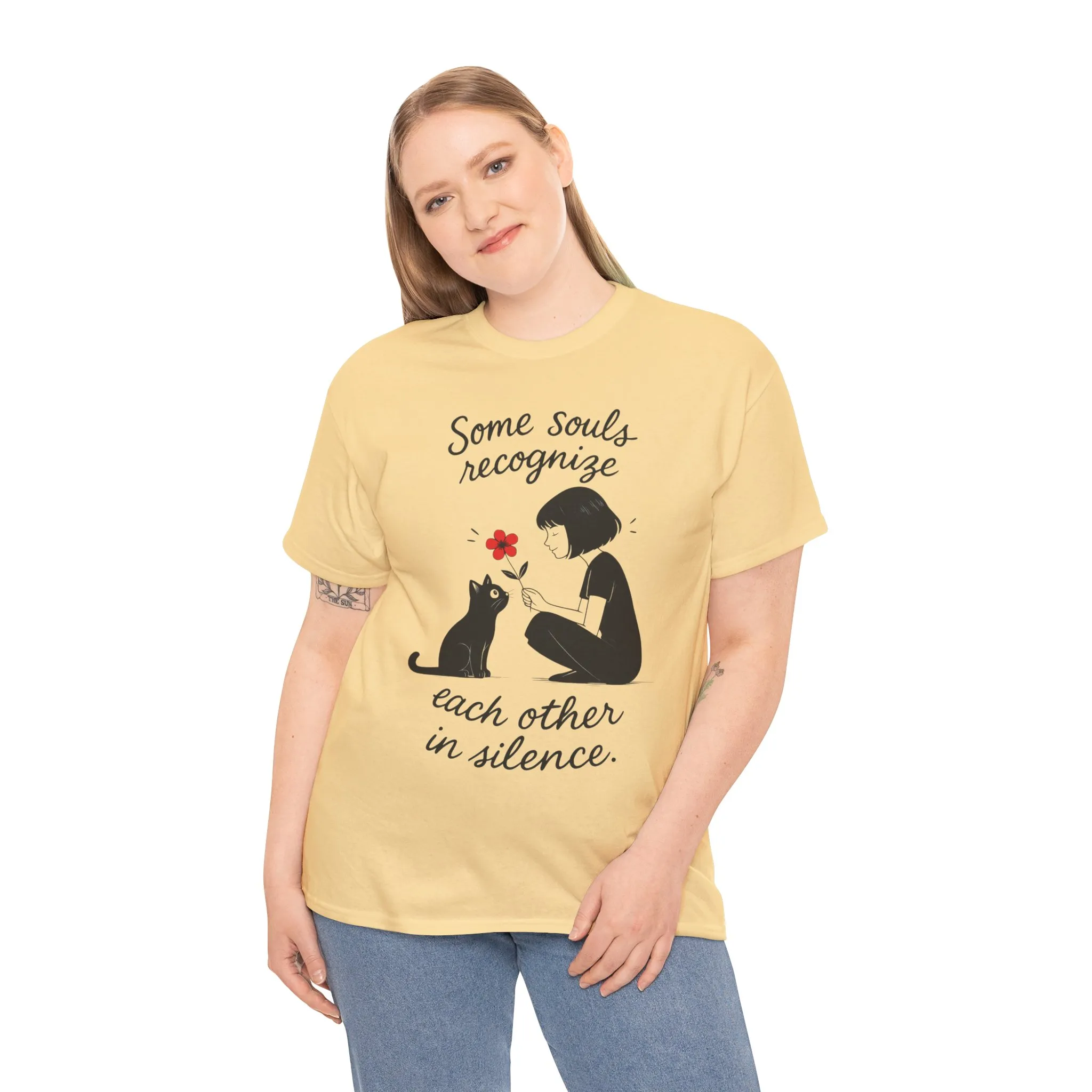 Cat Lover's Heavy Cotton Tee, Cute Cat Shirt, Pet Owner Gift, Animal Lover Apparel, Birthday Gift for Her, Women's Cotton T-Shirt, Cat Lover - Image 12