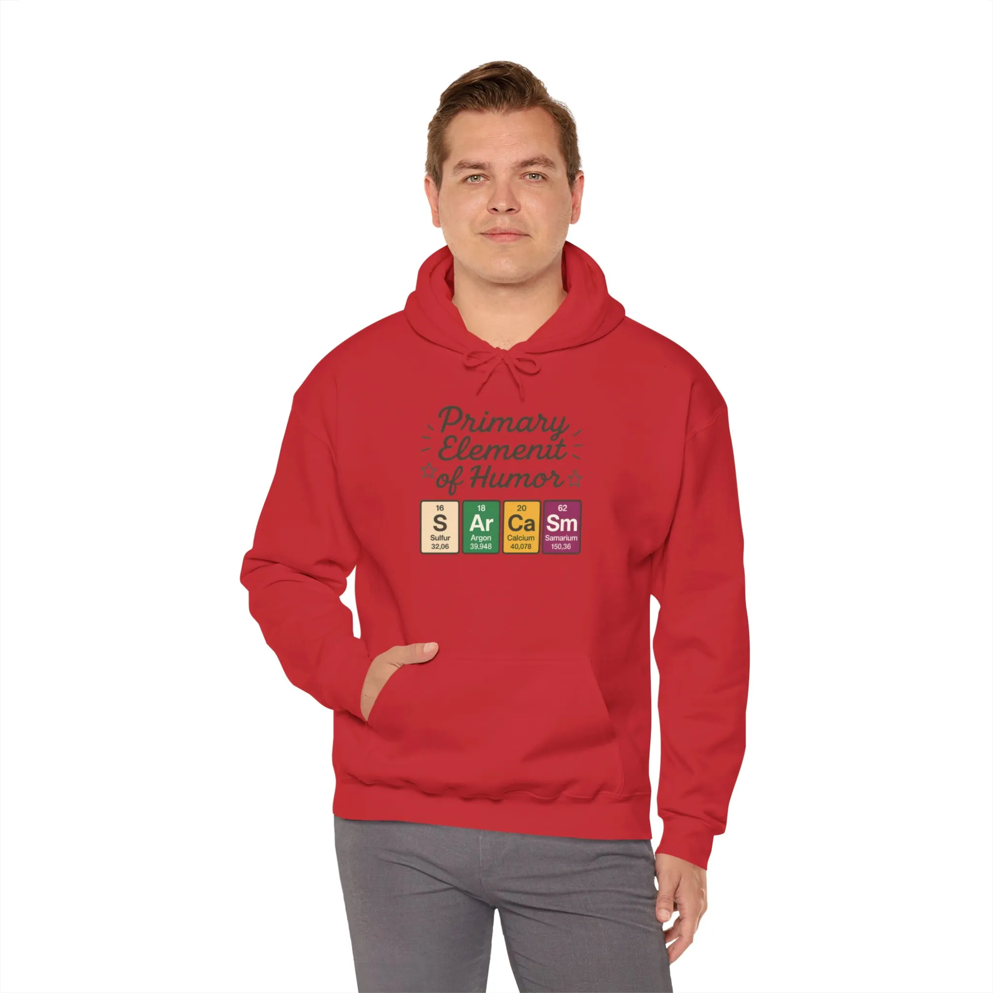 Sarcasm Hoodie for Men, Funny Nerd Hoodie, Primary Element of Humor Sweatshirt, Science Lover Gift for Him, Sarcastic Humor Apparel - Image 36