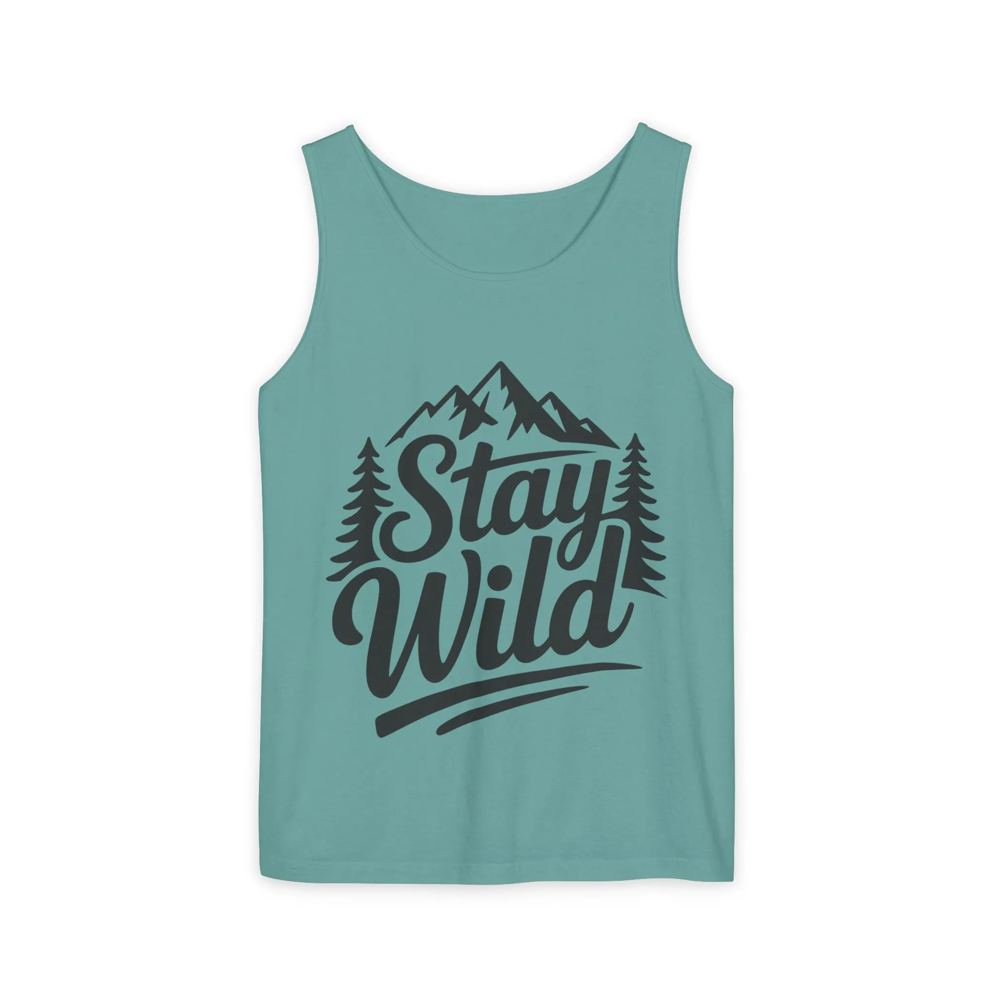 Stay Wild Garment-Dyed Mens Tank Top, Boho Summer Top, Adventure Shirt, Nature Lover Apparel, Gift for Hikers, Outdoor Clothing - Image 19