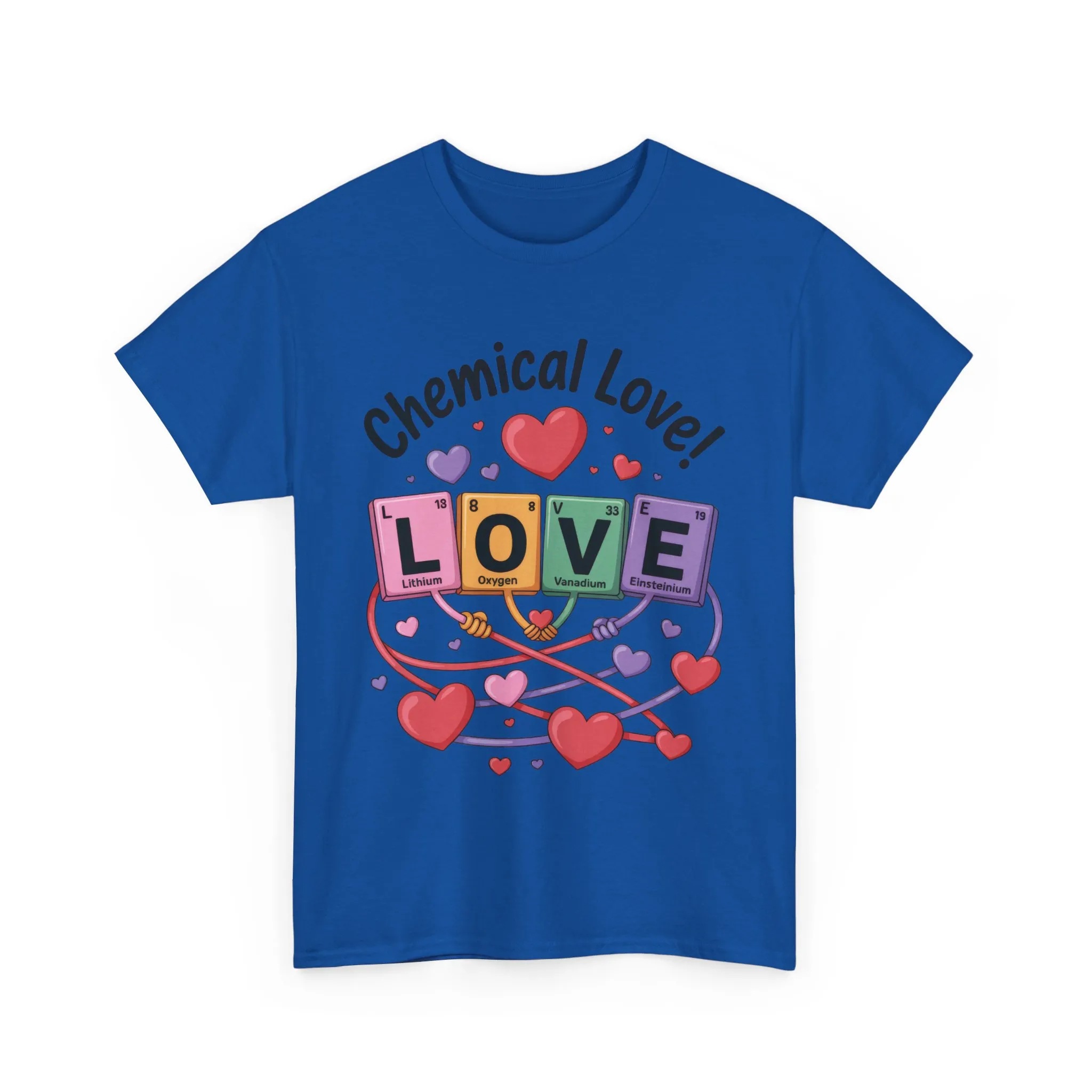 Chemical Love Unisex Heavy Cotton Tee, Cute Couple Shirt, Science Lovers Apparel, Valentines Day Top, Chemistry Lover Gift, Element Table - Image 13