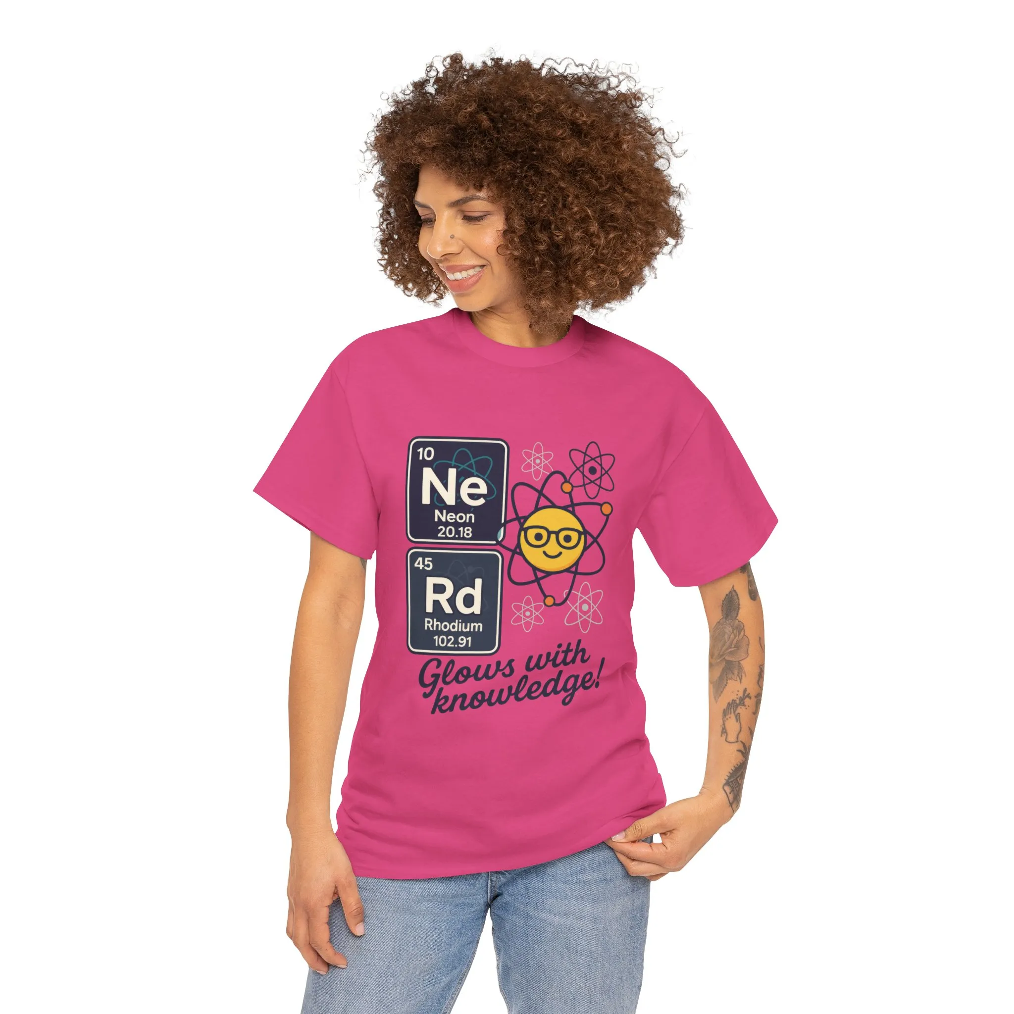 Funny Womens Nerd T-Shirt, NeRd Periodic Table Shirt, Glowing Knowledge Tee, Science Lover Gift, Chemistry Shirt, STEM Apparel, Science Tee - Image 18