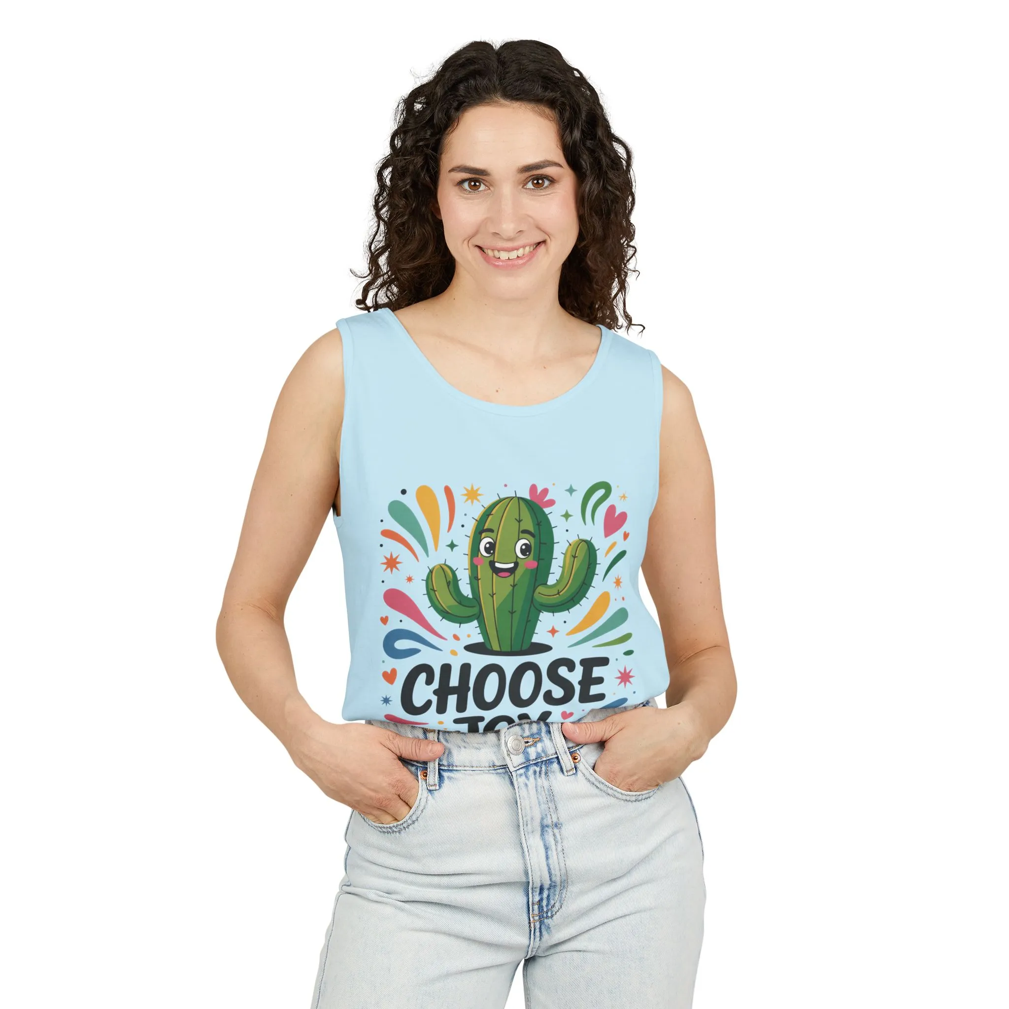 Joyful Cactus Womens Tank Top, Choose Joy Always, Summer Tank, Casual Wear, Gift for Friends, Trendy Top, Vacation Outfit - Image 23