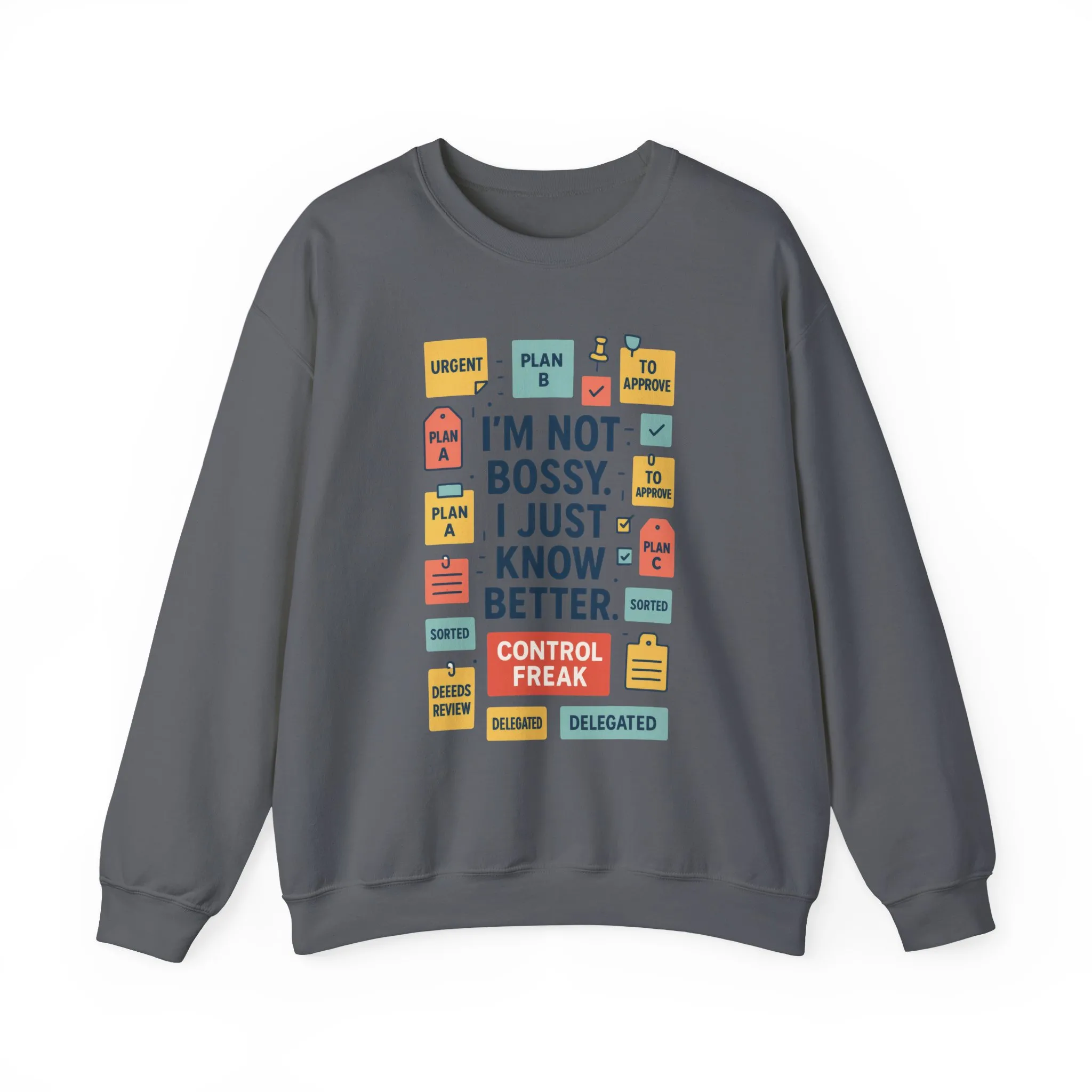 Funny Mens Control Freak Sweatshirt, Sarcastic Crewneck Gift for Him, Perfect Gift for Bossy Friends - Image 31