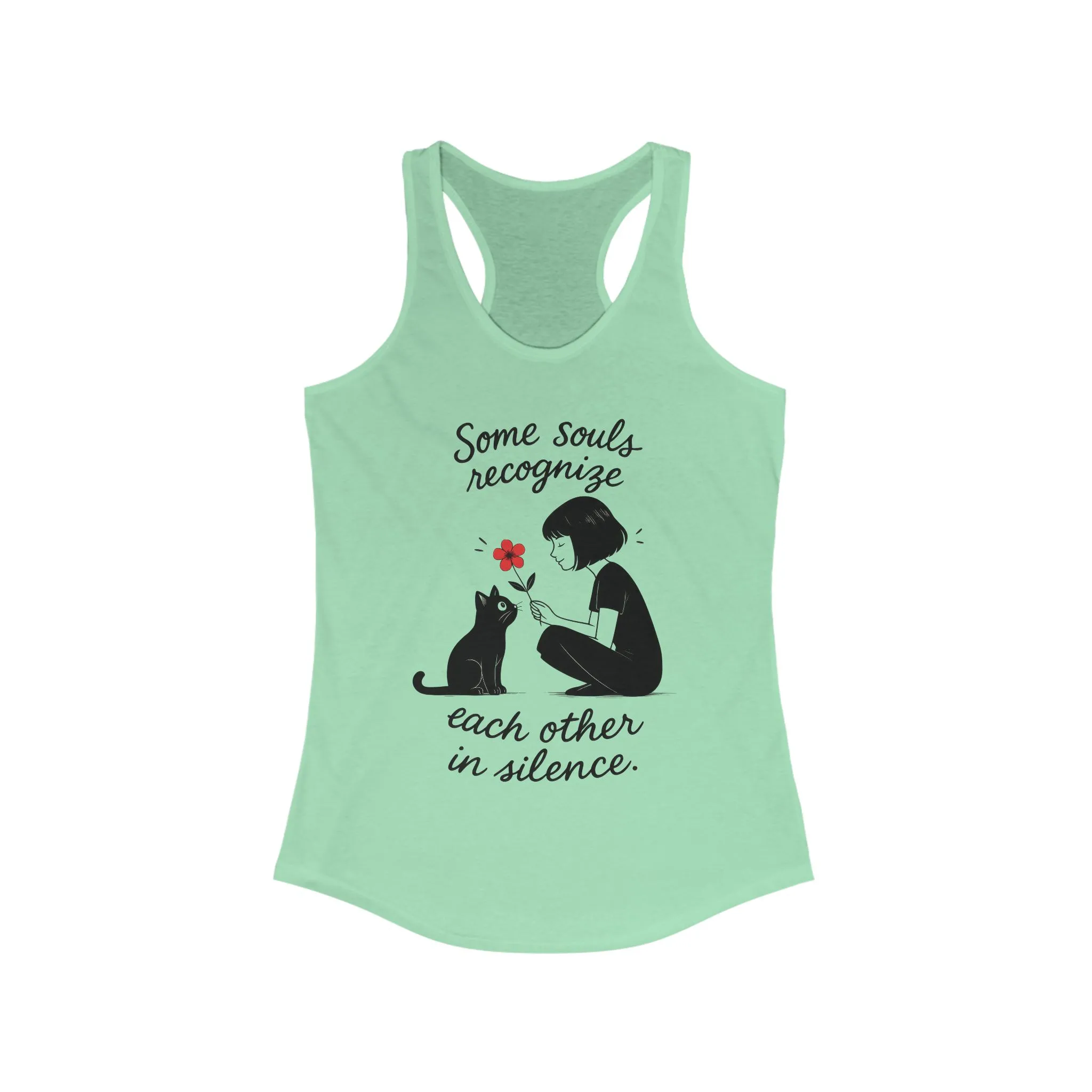 Soul Connection Women's Racerback Tank, Cat Lover Gift, Pet Memorial Shirt, Nature Lover Clothing, Inspirational Quote Top