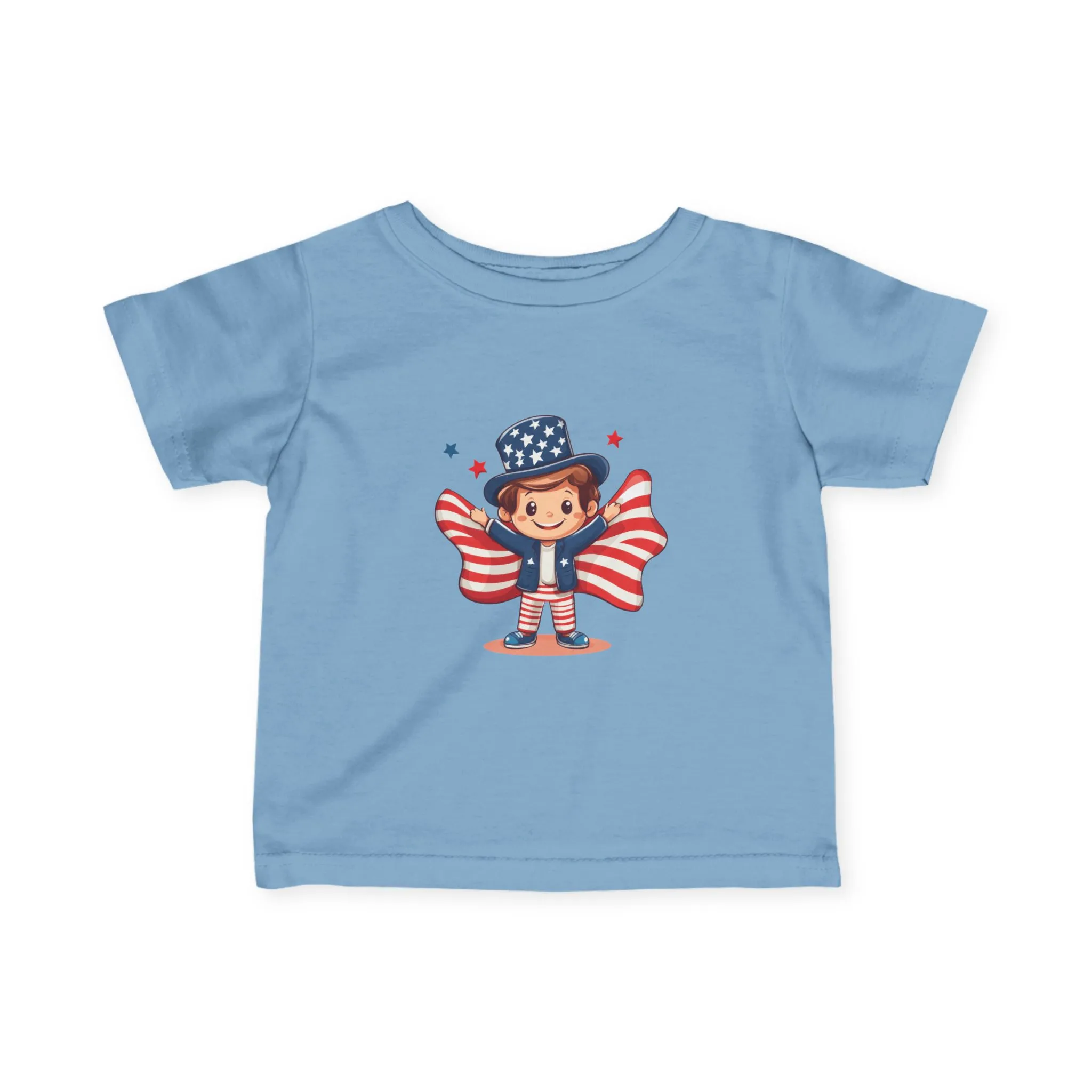 Patriotic Infant Tee, Cute Kid T-Shirt for 4th of July, Baby Independence Day Shirt, Toddler Flag Outfit, American Spirit Clothes - Image 10