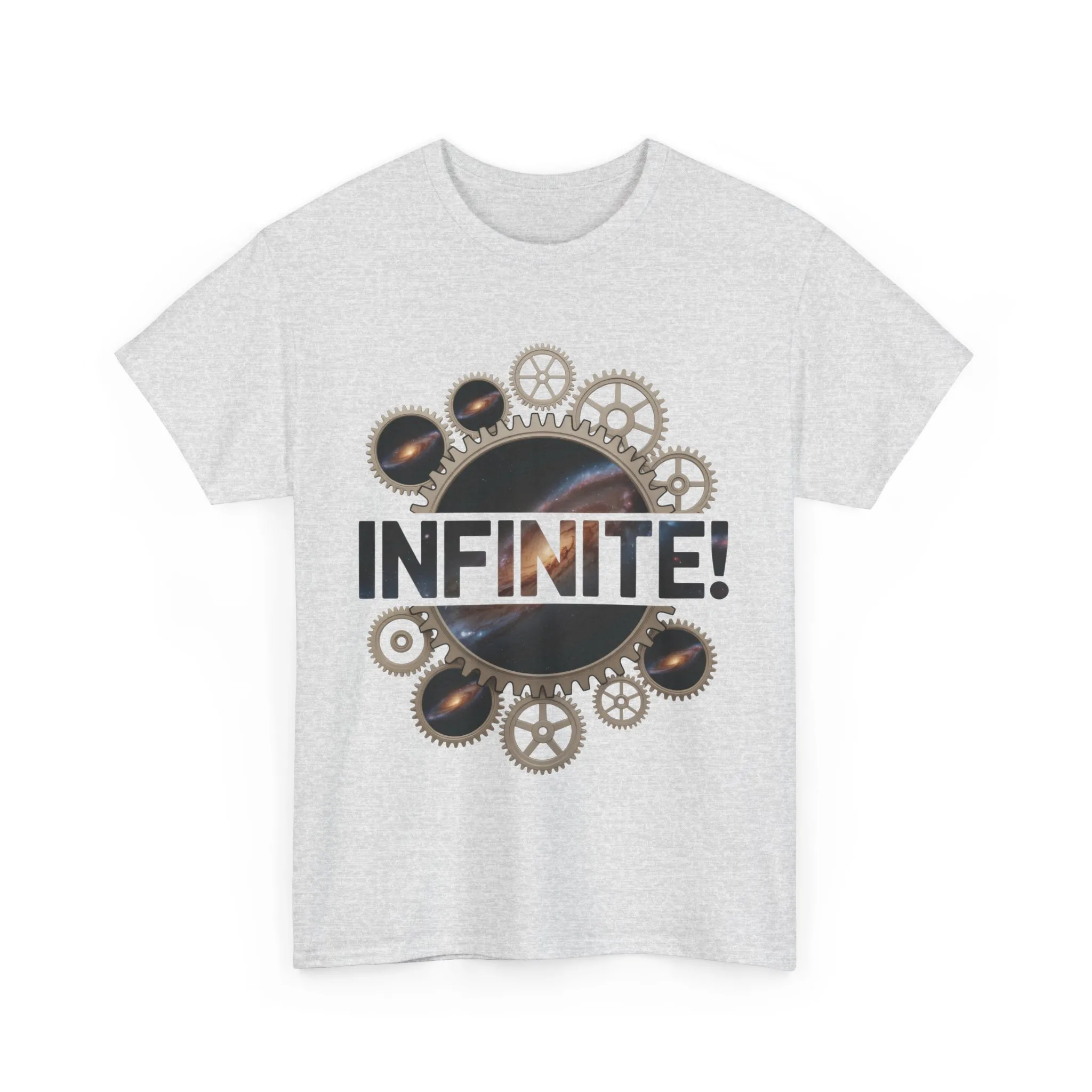 Steampunk Space Gears T-Shirt, Unisex Infinite Universe Graphic Tee, Cosmic Mechanical Design Tee for Sci-Fi & Engineering Lovers - Image 4