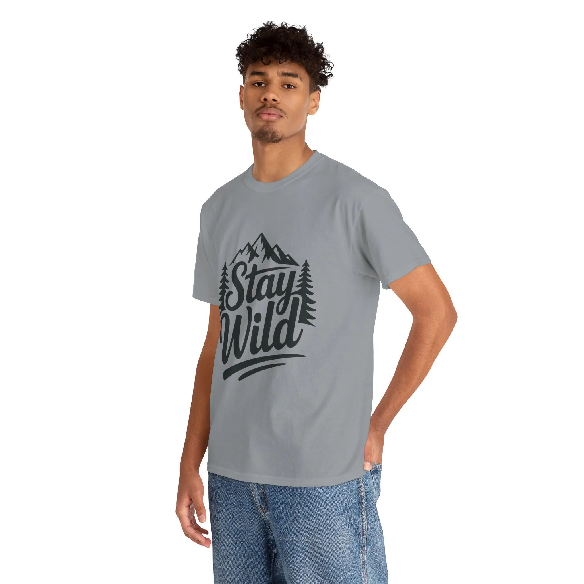 Stay Wild Adventure Tee, Unisex Heavy Cotton Tee for Nature Lovers, Camping, Hiking, Gifts for Outdoorsy Friends, Nature Graphic Tee - Image 18