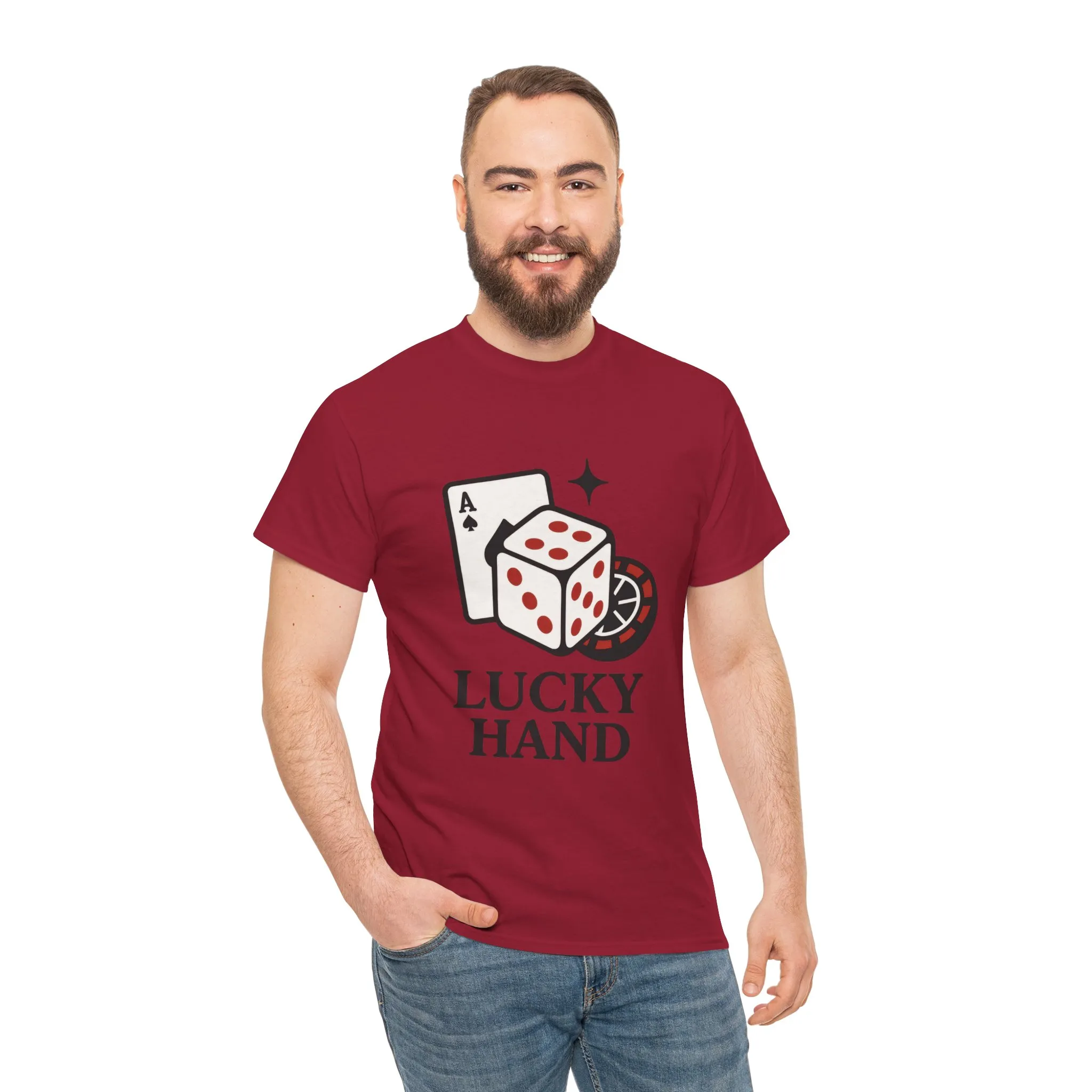 Lucky Hand Unisex Heavy Cotton Tee, Gambling Shirt, Casino Wear, Good Luck Gift, Poker T-Shirt, Casual Vintage Style - Image 40