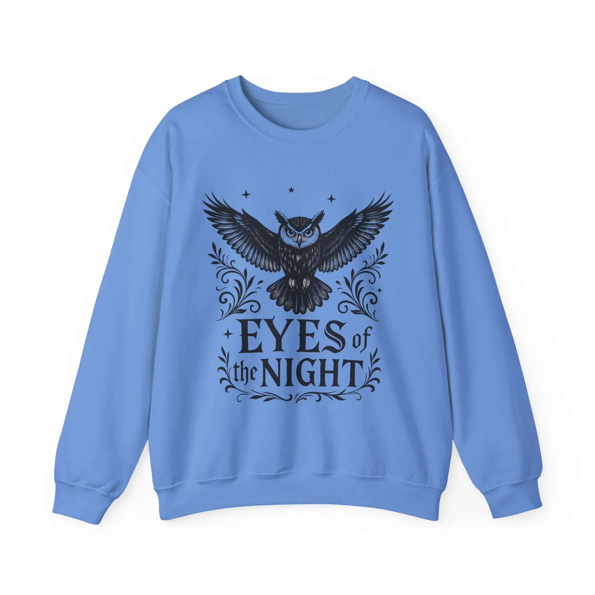 Eyes of the Night Owl Sweatshirt, Mens Dark Gothic Sweatshirt, Mysterious Owl Graphic Pullover, Forest Bird of Night Design, Halloween Gift - Image 41