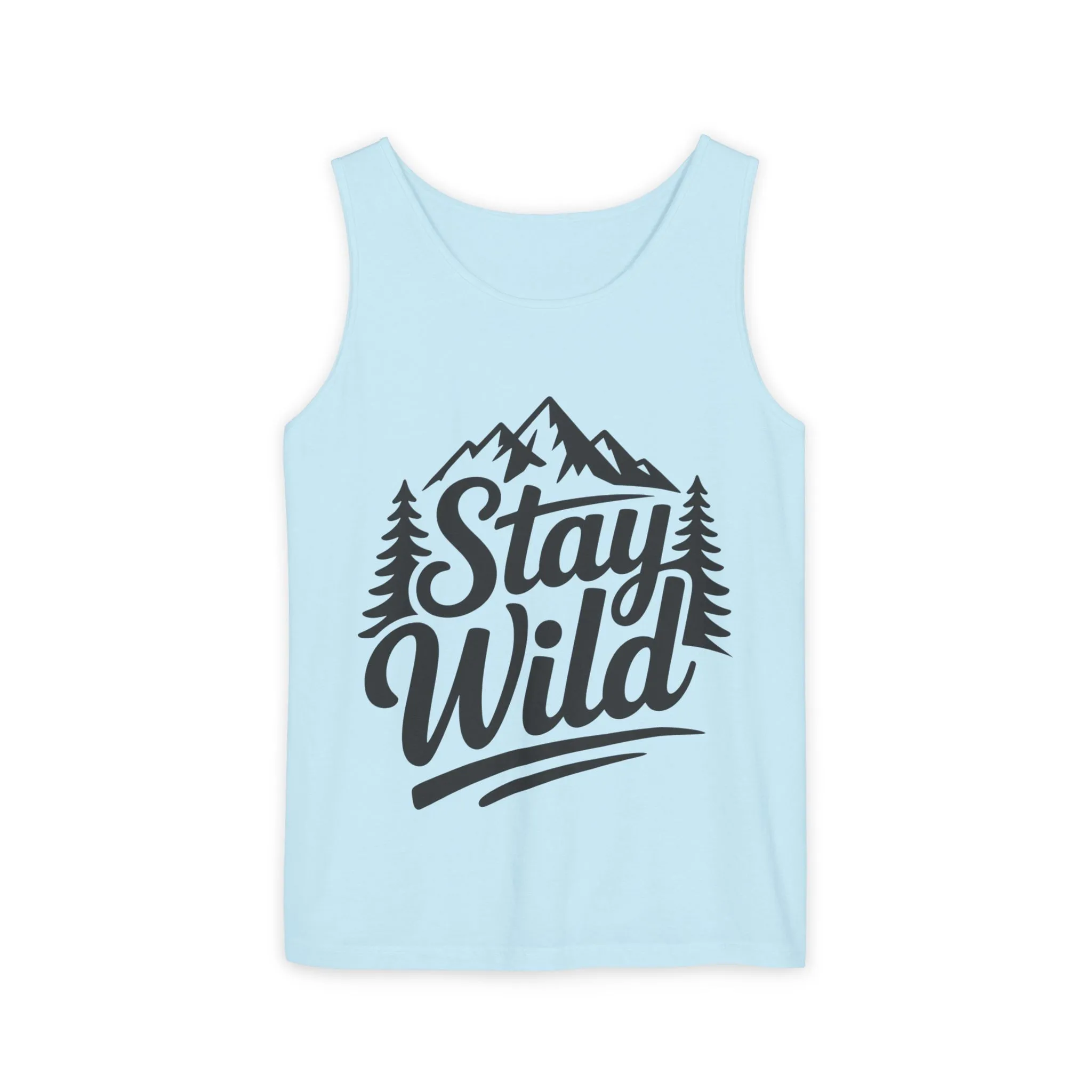 Stay Wild Garment-Dyed Mens Tank Top, Boho Summer Top, Adventure Shirt, Nature Lover Apparel, Gift for Hikers, Outdoor Clothing - Image 40