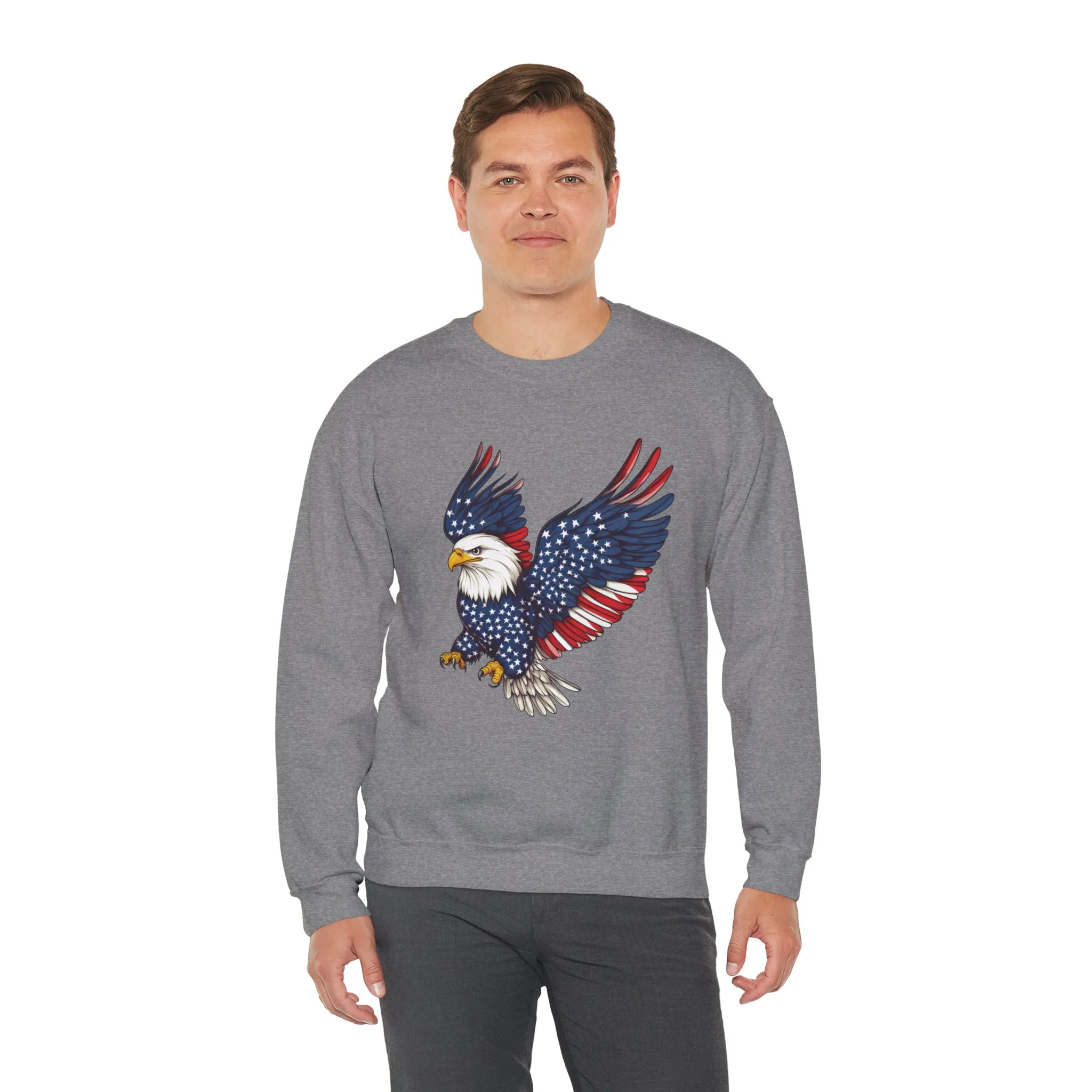 Patriotic Eagle Sweatshirt, Unisex Crewneck, USA Pride Apparel, Cozy Everyday Wear, Perfect for Independence Day, Gift for Patriots - Image 12