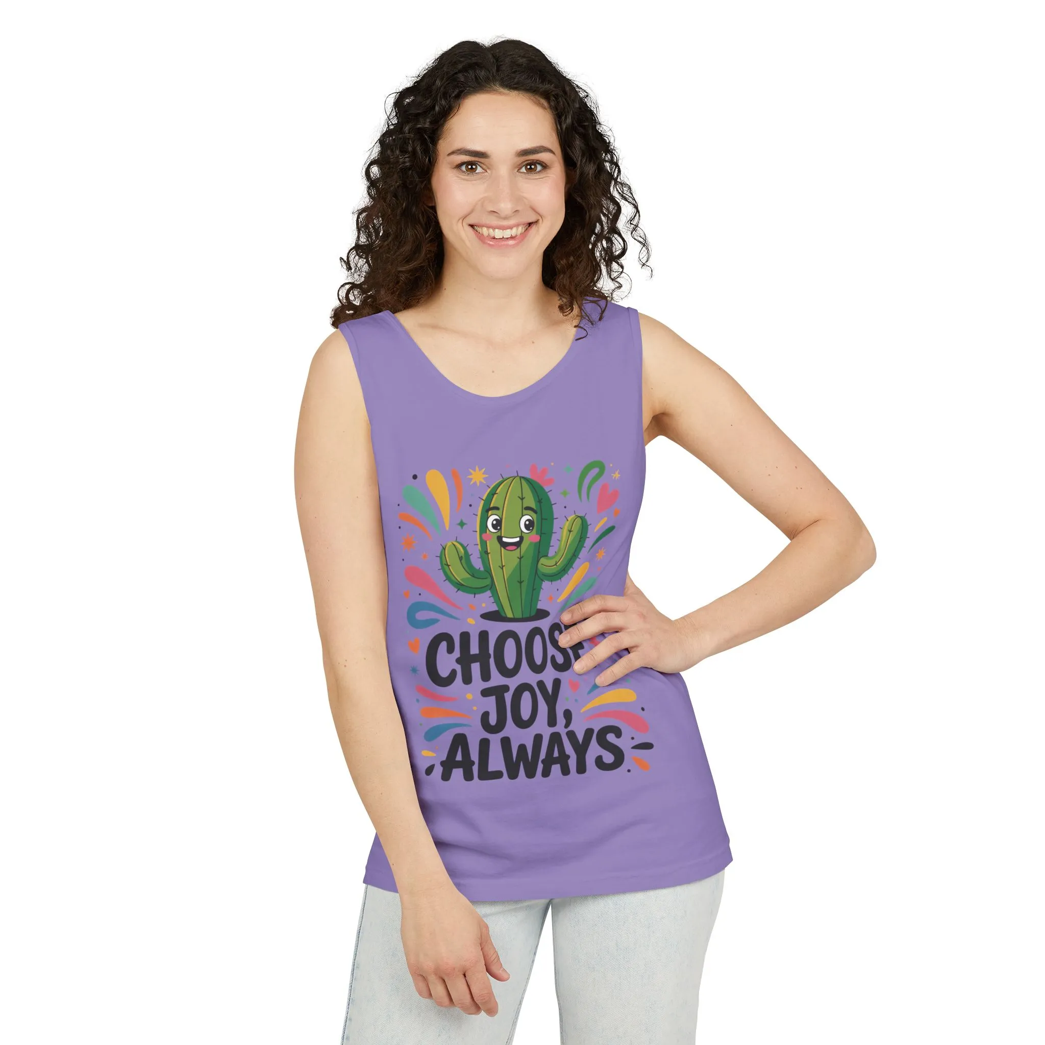 Joyful Cactus Womens Tank Top, Choose Joy Always, Summer Tank, Casual Wear, Gift for Friends, Trendy Top, Vacation Outfit - Image 36