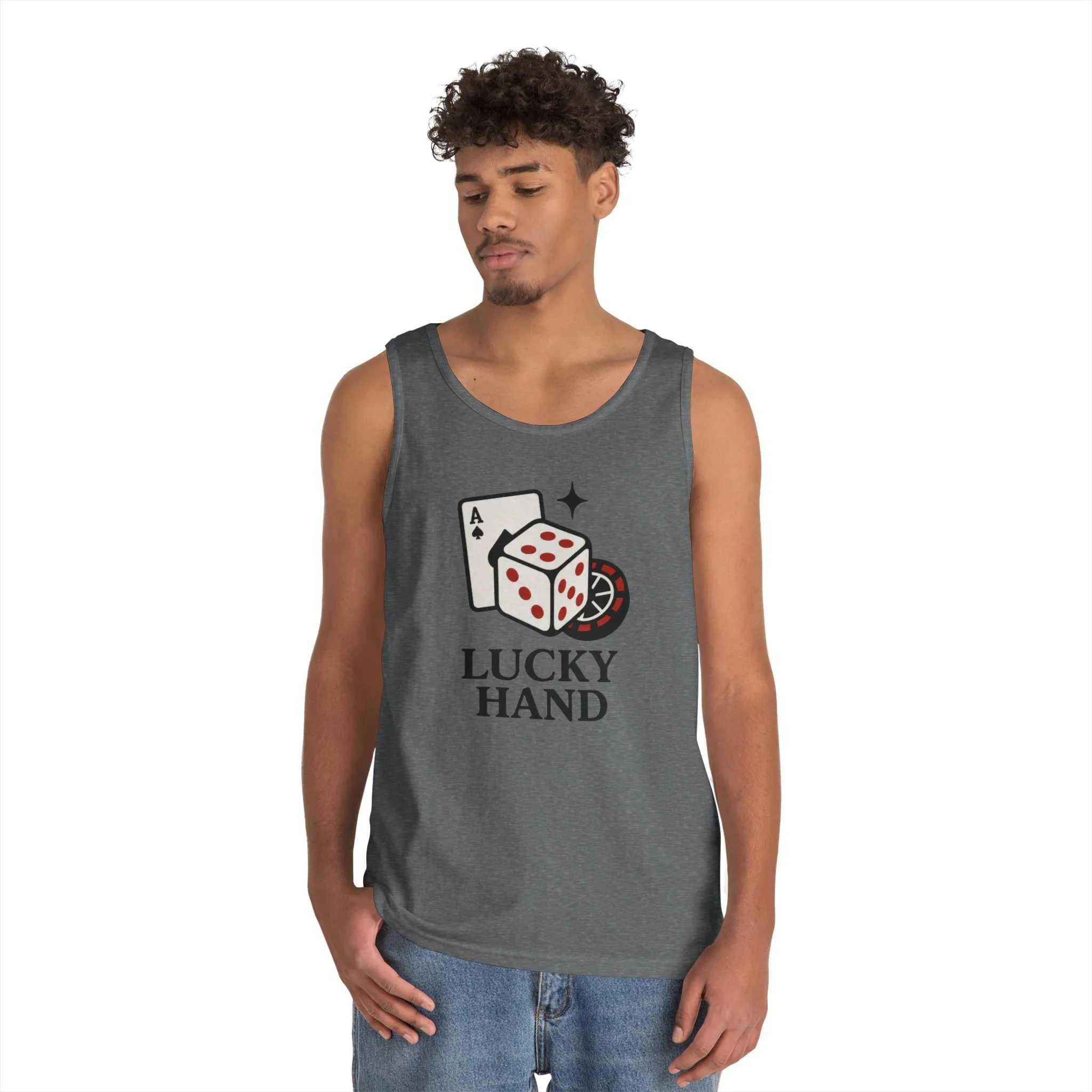 Lucky Hand Unisex Tnak Top, Gambling Tee, Casino Wear, Good Luck Gift, Poker T-Shirt, Casual Vintage Style, Gym Clothing - Image 15