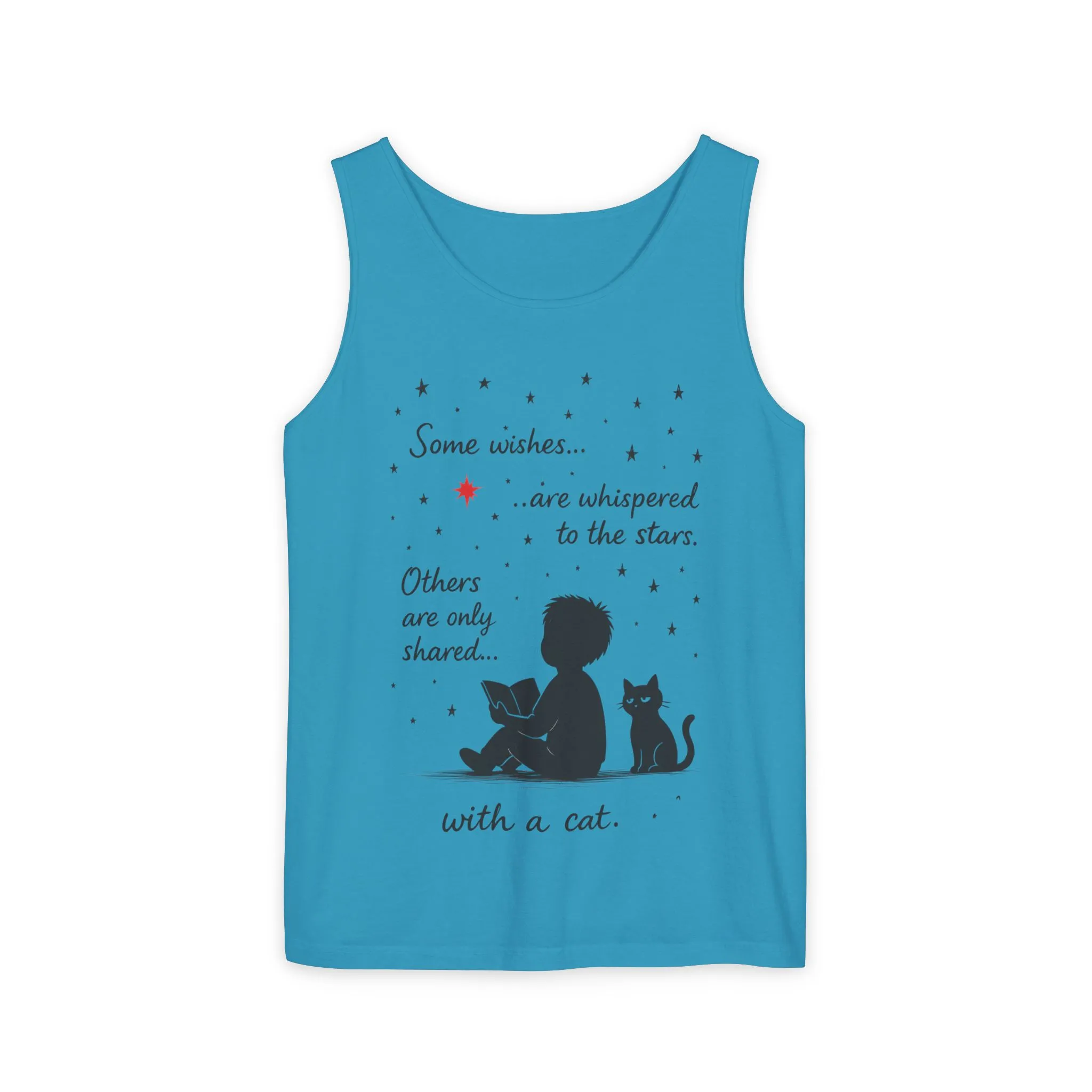 Whimsical Cat Lover's Tank Top, Inspirational Quote Top, Womens Garment-Dyed Summer Shirt, Gifts for Cat Moms, Casual Wear, Pet [...] - Image 40
