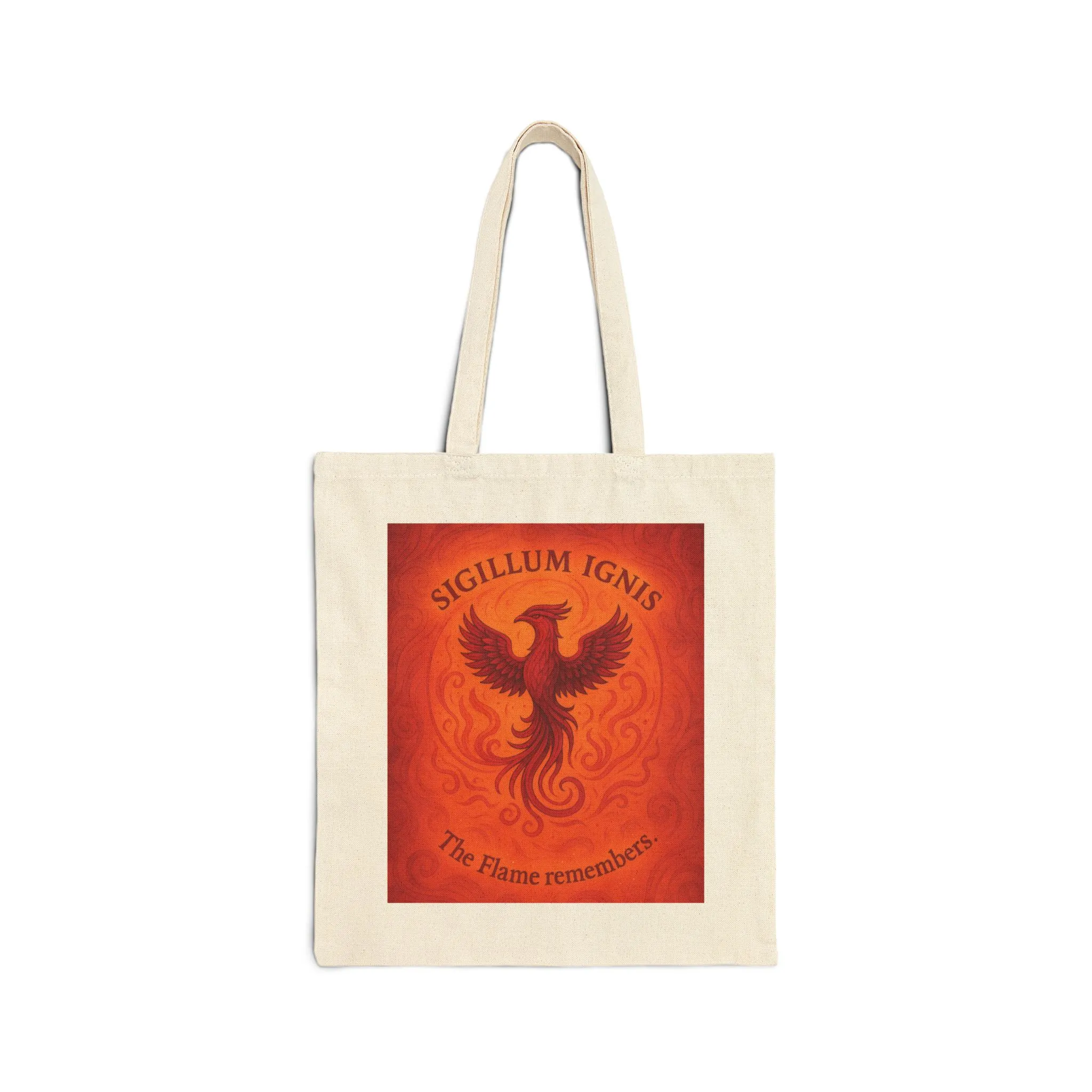Phoenix Fire Element Tote Bag, Sigillum Ignis Mandala, “The Flame Remembers”, Four Elements Series Canvas Bag, Boho Bag - Image 8