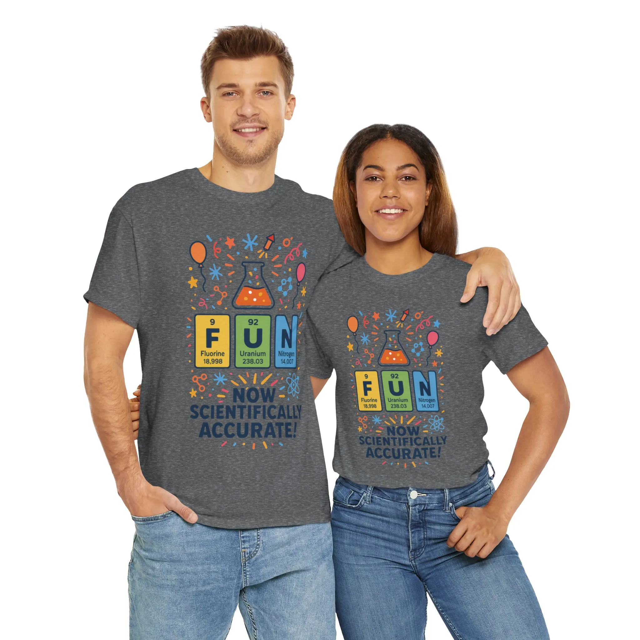 Fun Science Unisex Heavy Cotton Tee, Perfect for STEM Lovers, Gift for Science Teachers, FUN Periodic Table Tee,Nerdy Unisex Shirt - Image 11