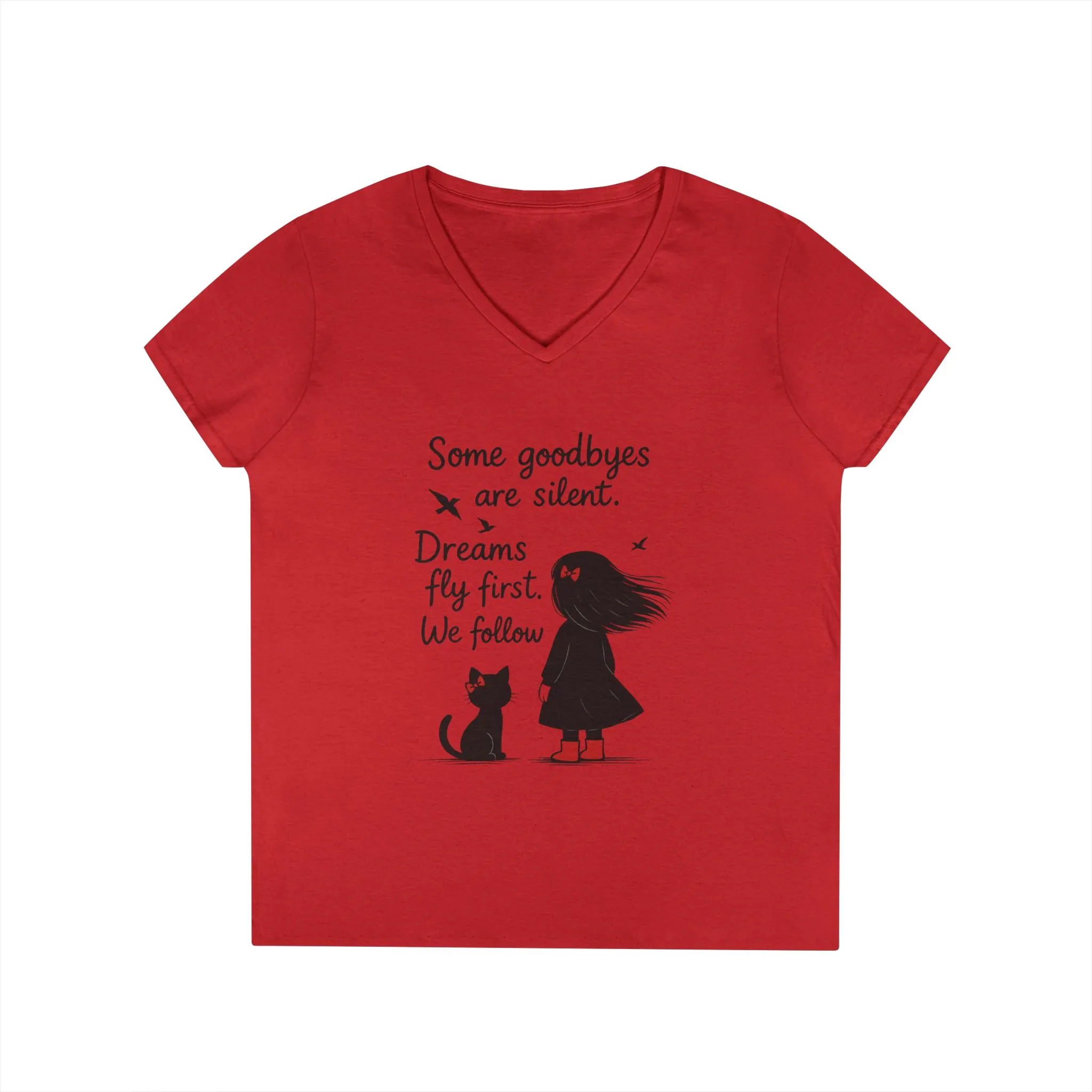 Inspirational V-Neck T-Shirt for Dreamers, Motivational Tee for Women, Gift for Friends, Stylish Graphic Top, Casual Everyday Wear - Image 22