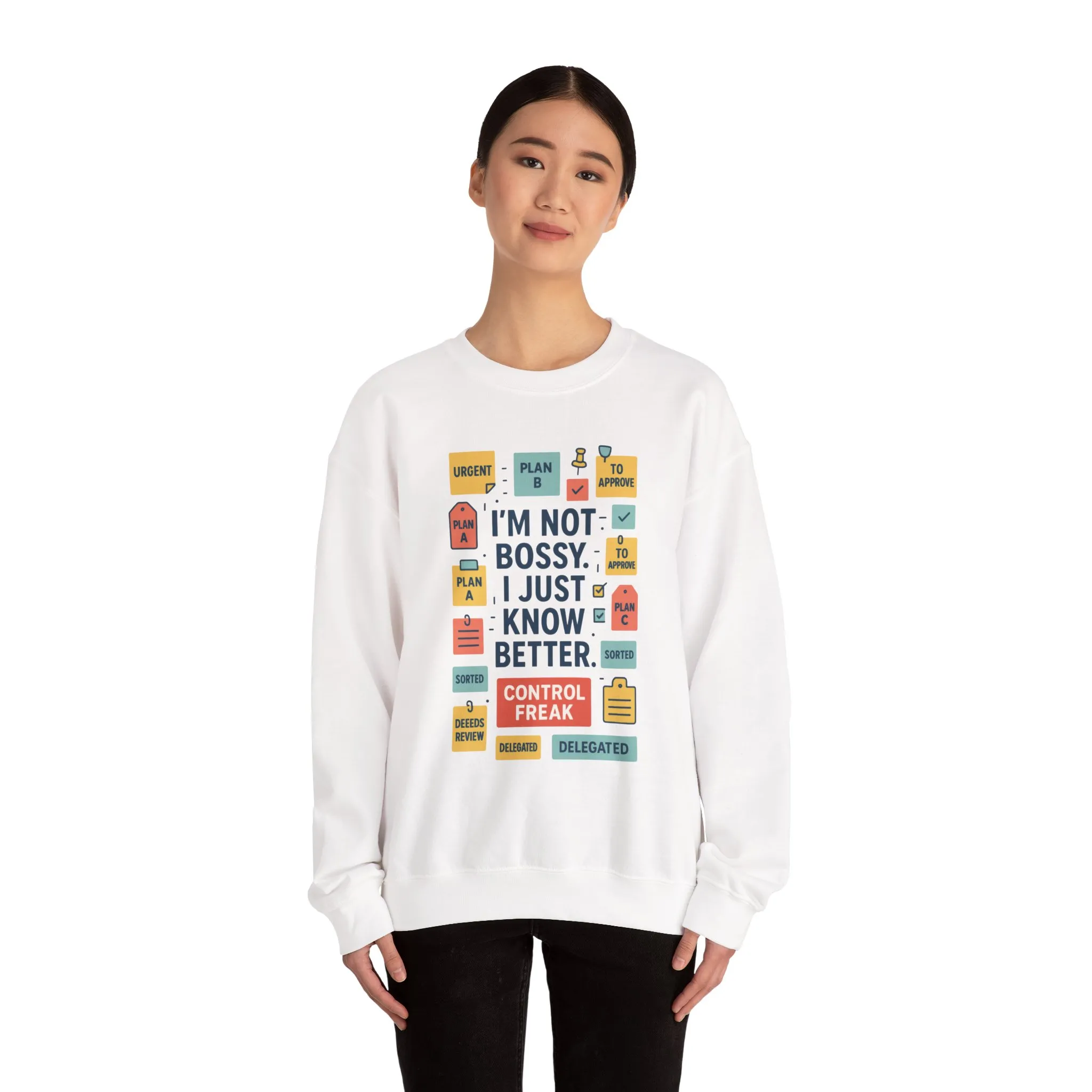 Funny Womens Control Freak Sweatshirt, Bold Sarcastic Quote Pullover, Ideal Gift for Bossy Friends, Funny Womens Sweatshirt - Image 5