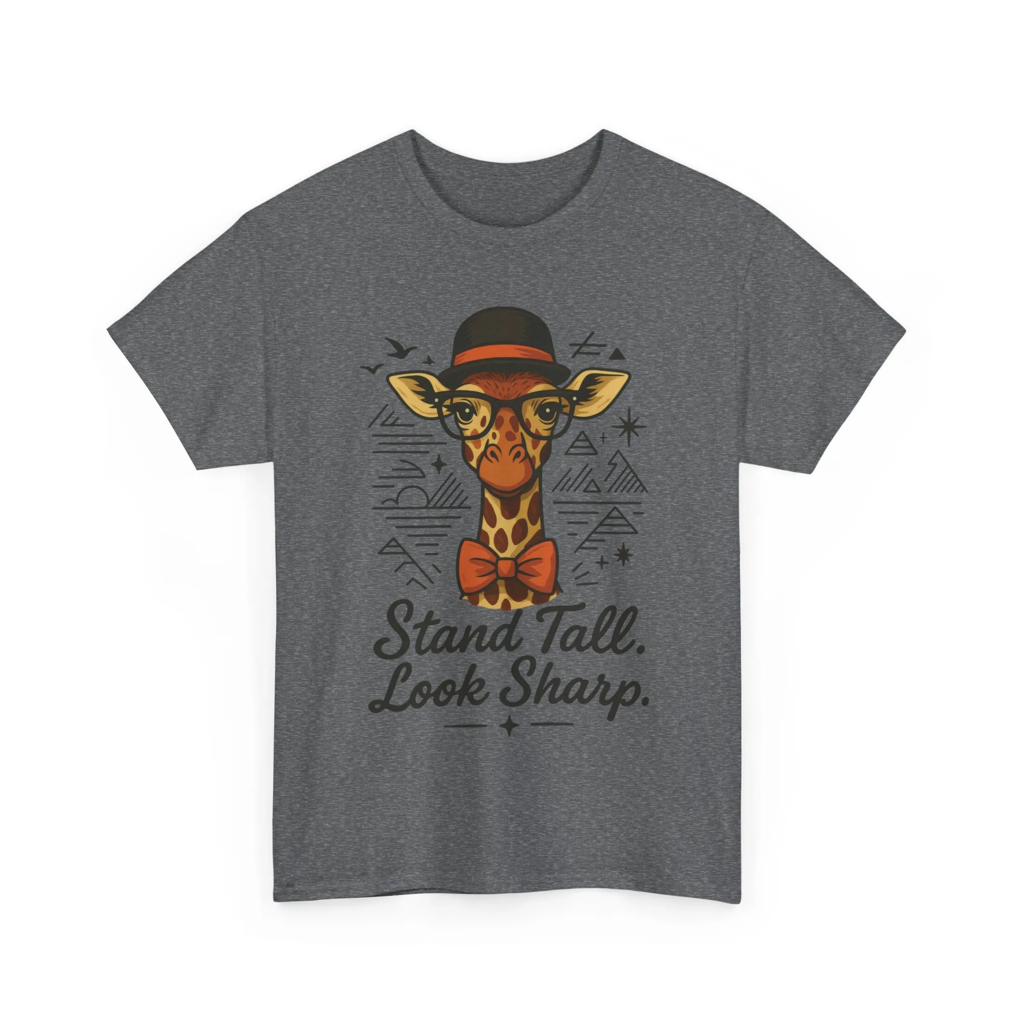 Hipster Giraffe T-Shirt with Hat and Glasses, Whimsical Giraffe Tee, Fun Gift, Cute Graphic Shirt, Unisex Heavy Cotton Tee - Image 21