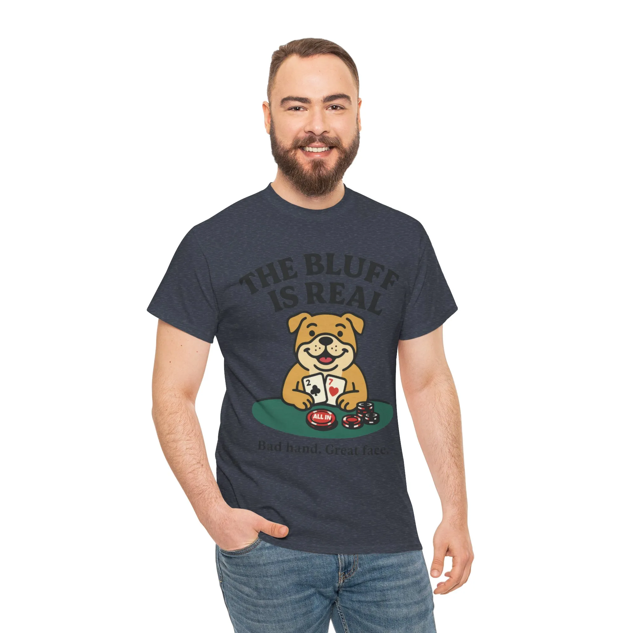 Funny Dog Poker Tee, The Bluff is Real, Animal Lover Gift, Unisex Casino Humor Gift, Poker Night Apparel, Cute Pet Humor T-Shirt - Image 22