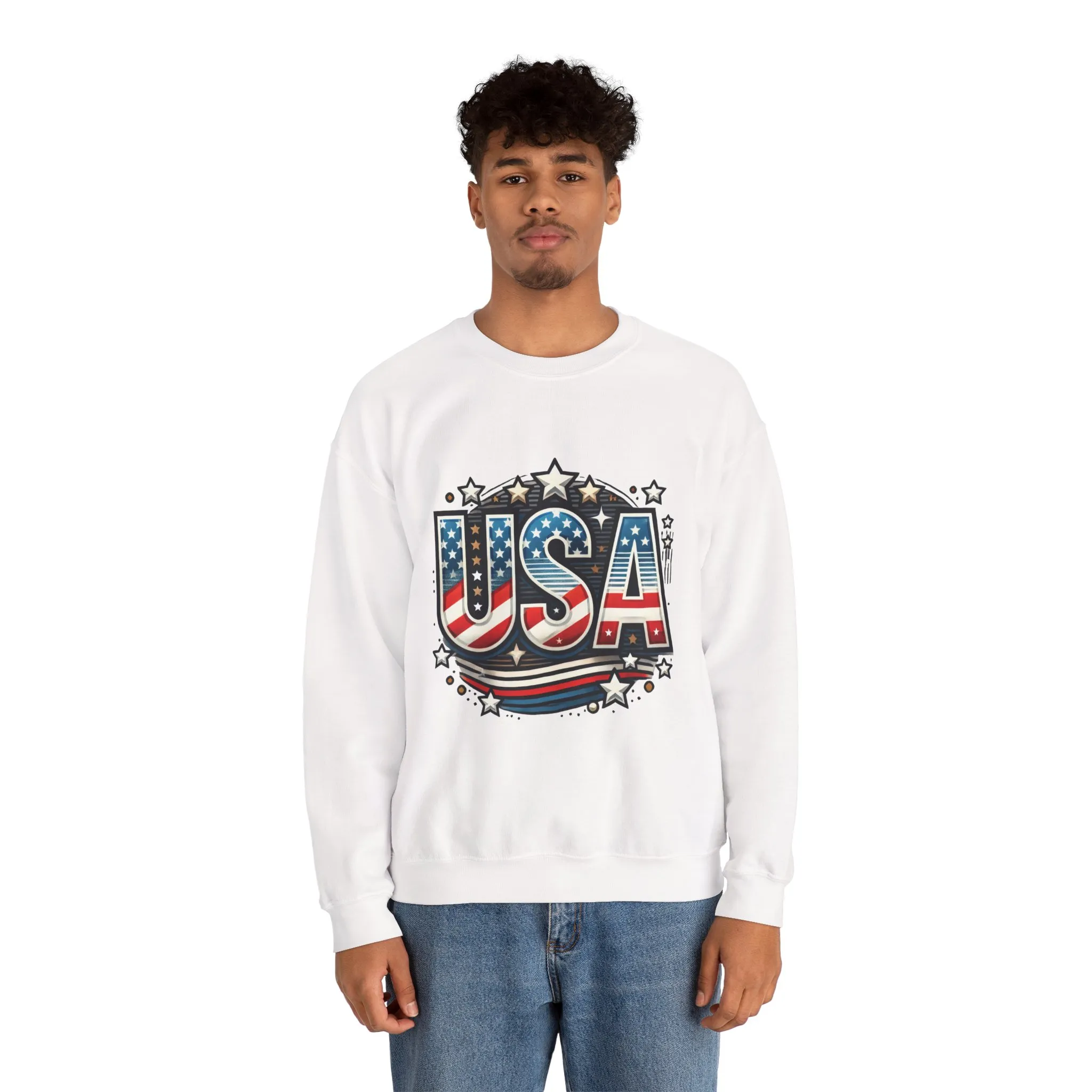 USA Pride Crewneck Sweatshirt, Comfortable Unisex Top, Great for Fourth of July, Independence Day, Everyday Wear, Cozy Gift - Image 6
