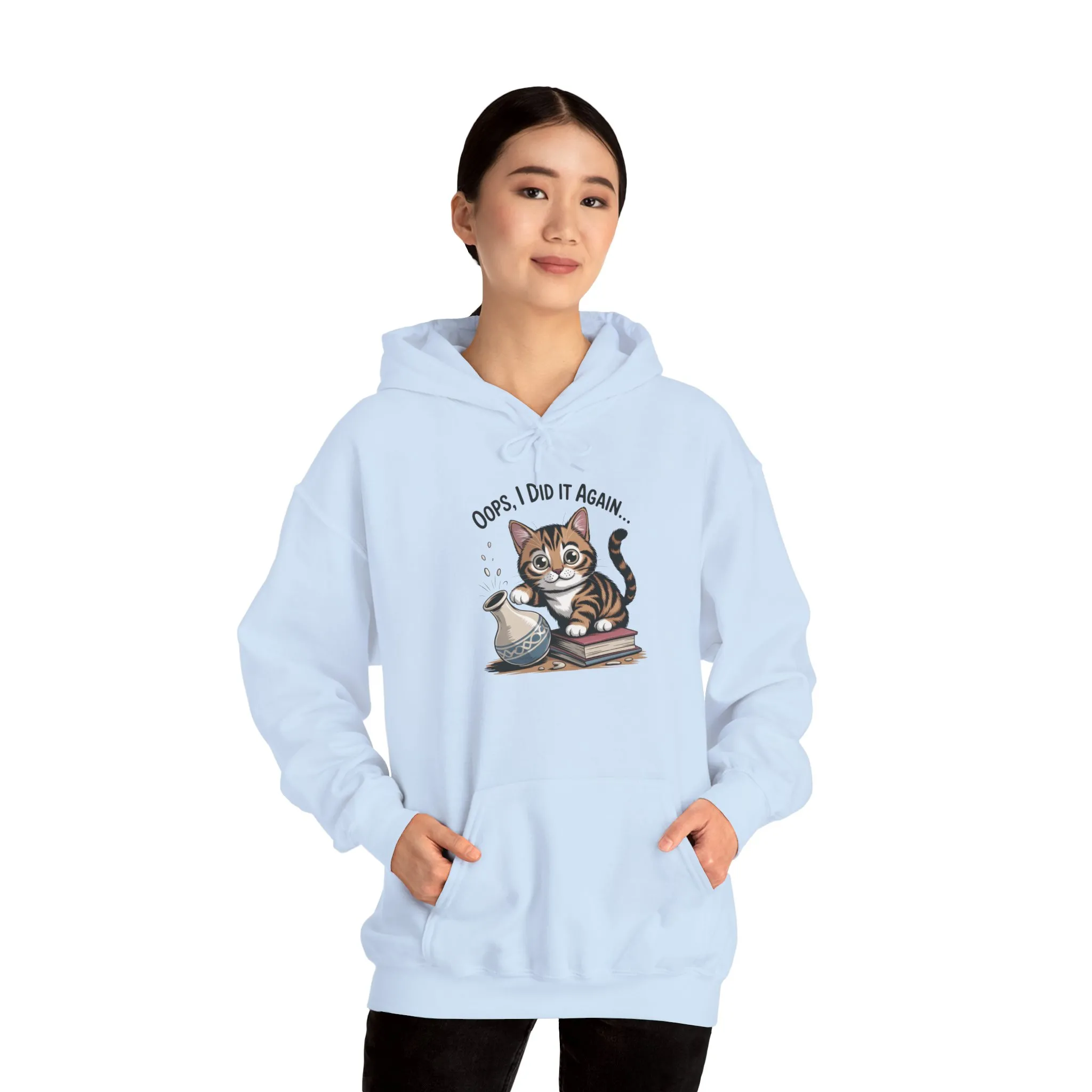 Cat Lover's Hoodie: Oops, I Did It Again, Funny Sweatshirt, Gifts for Animal Lovers, Cozy Hooded Sweatshirt, Pet Owner Apparel, Cute [...] - Image 47