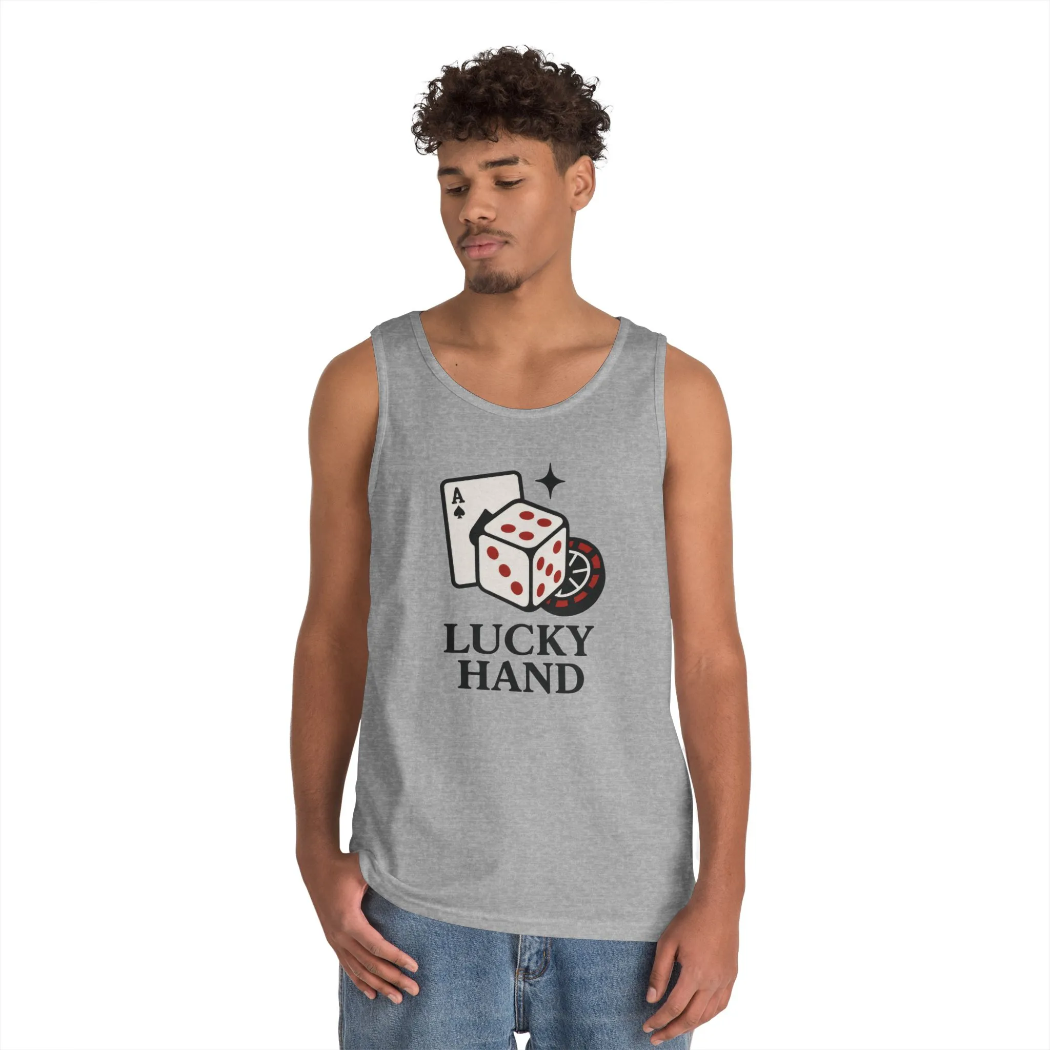 Lucky Hand Unisex Tnak Top, Gambling Tee, Casino Wear, Good Luck Gift, Poker T-Shirt, Casual Vintage Style, Gym Clothing - Image 9