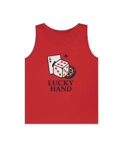 Lucky Hand Unisex Tnak Top, Gambling Tee, Casino Wear, Good Luck Gift, Poker T-Shirt, Casual Vintage Style, Gym Clothing