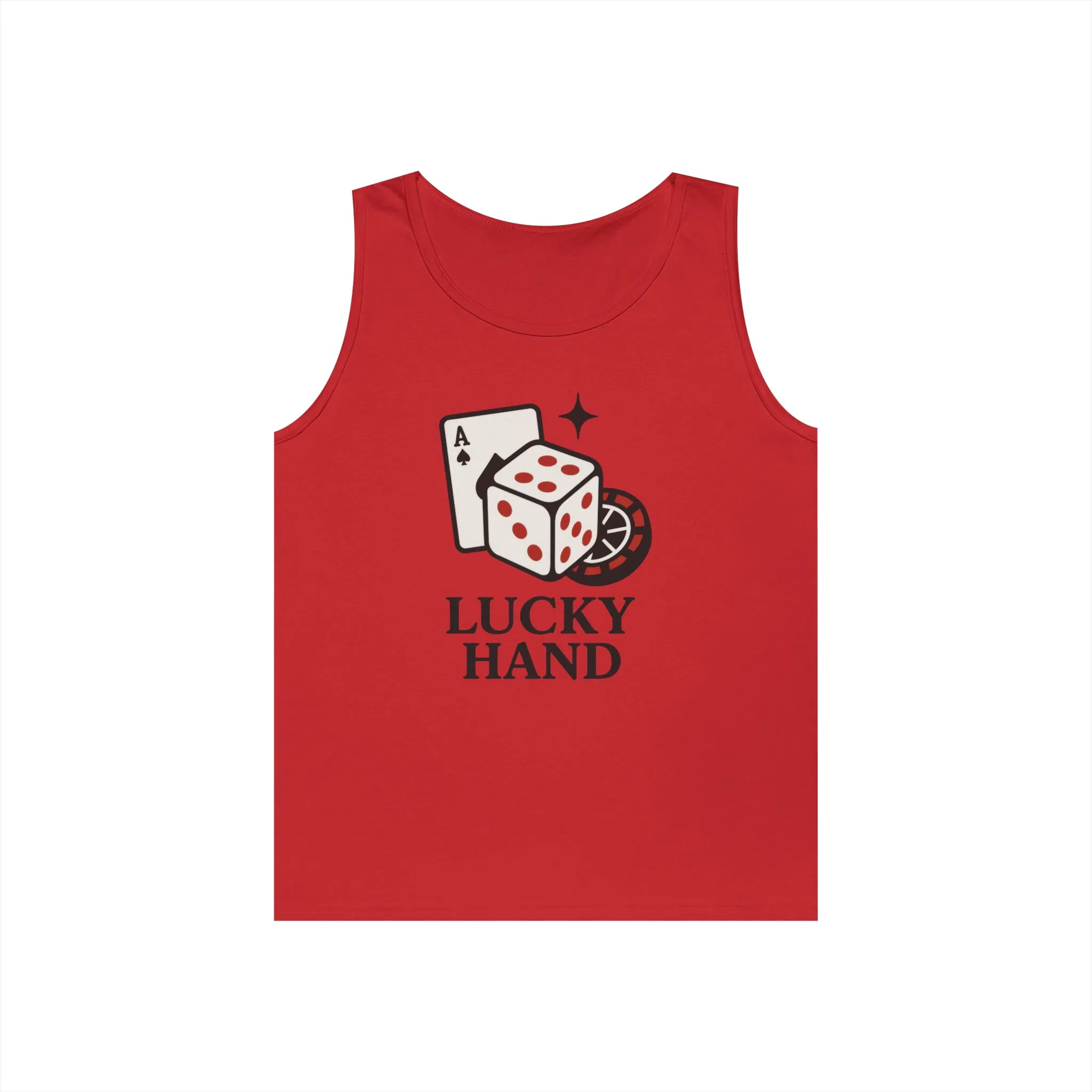 Lucky Hand Unisex Tnak Top, Gambling Tee, Casino Wear, Good Luck Gift, Poker T-Shirt, Casual Vintage Style, Gym Clothing