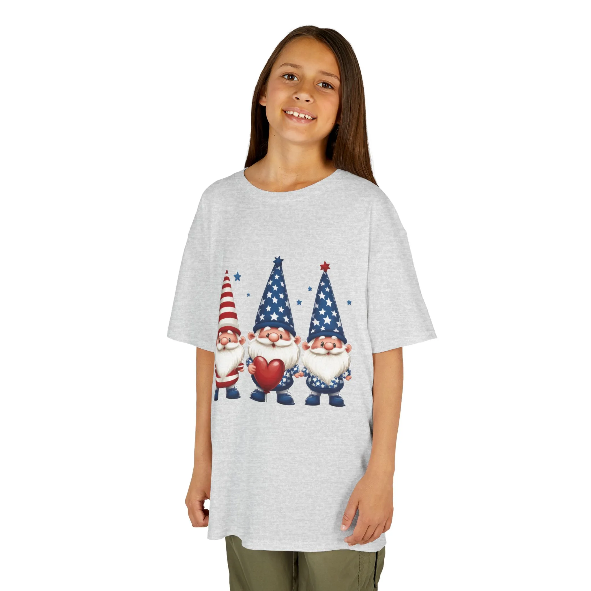 Patriotic Gnome Kids Tee, Cute 4th of July Shirt, Adorable Summer Outfit, Kids Casual Wear, Independence Day Gift - Image 6