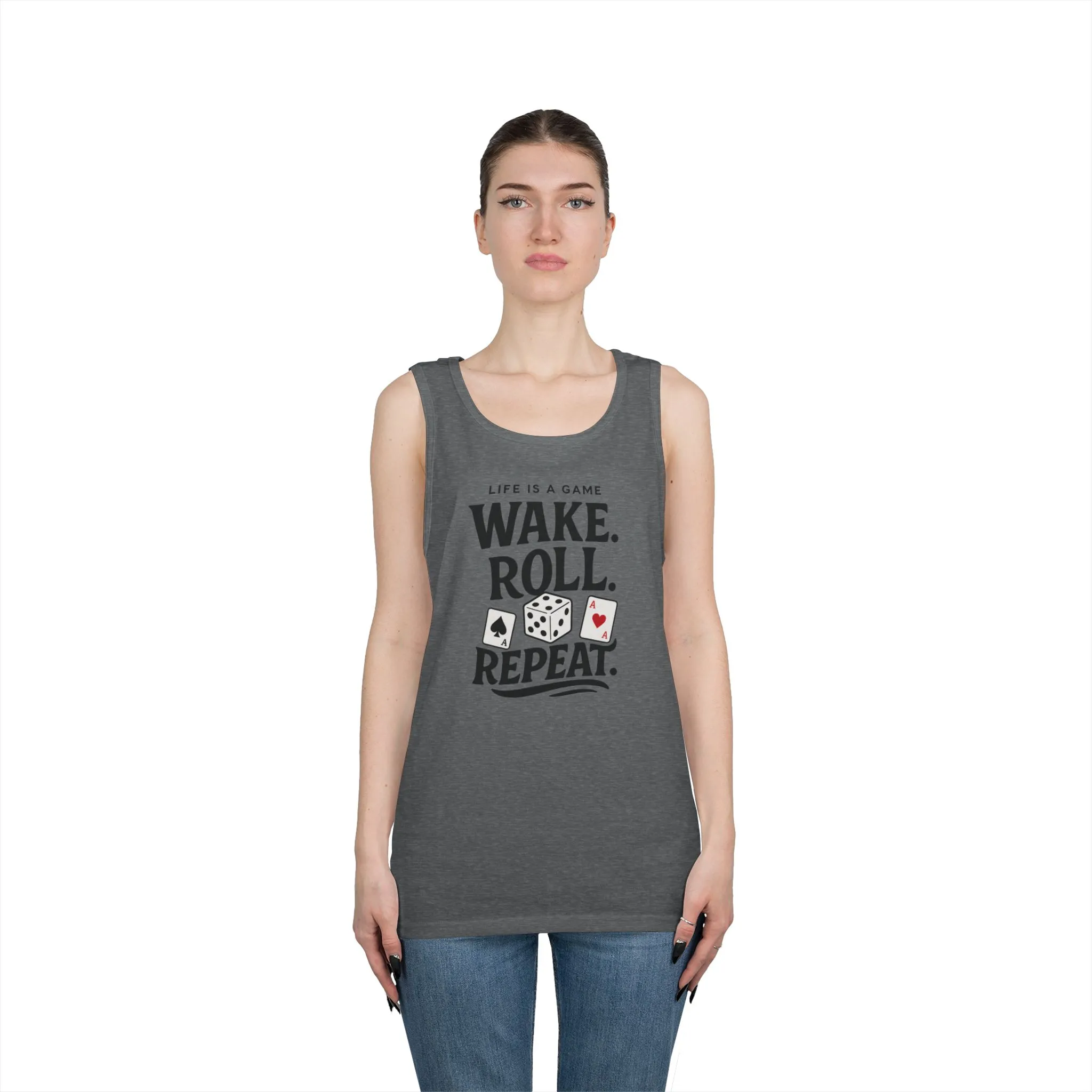 Game Themed Tank Top, Casual Tee, Gift for Gamers, Fun Workout Top, Funny Dice & Cards Shirt, Unisex Gambling Gift - Image 14