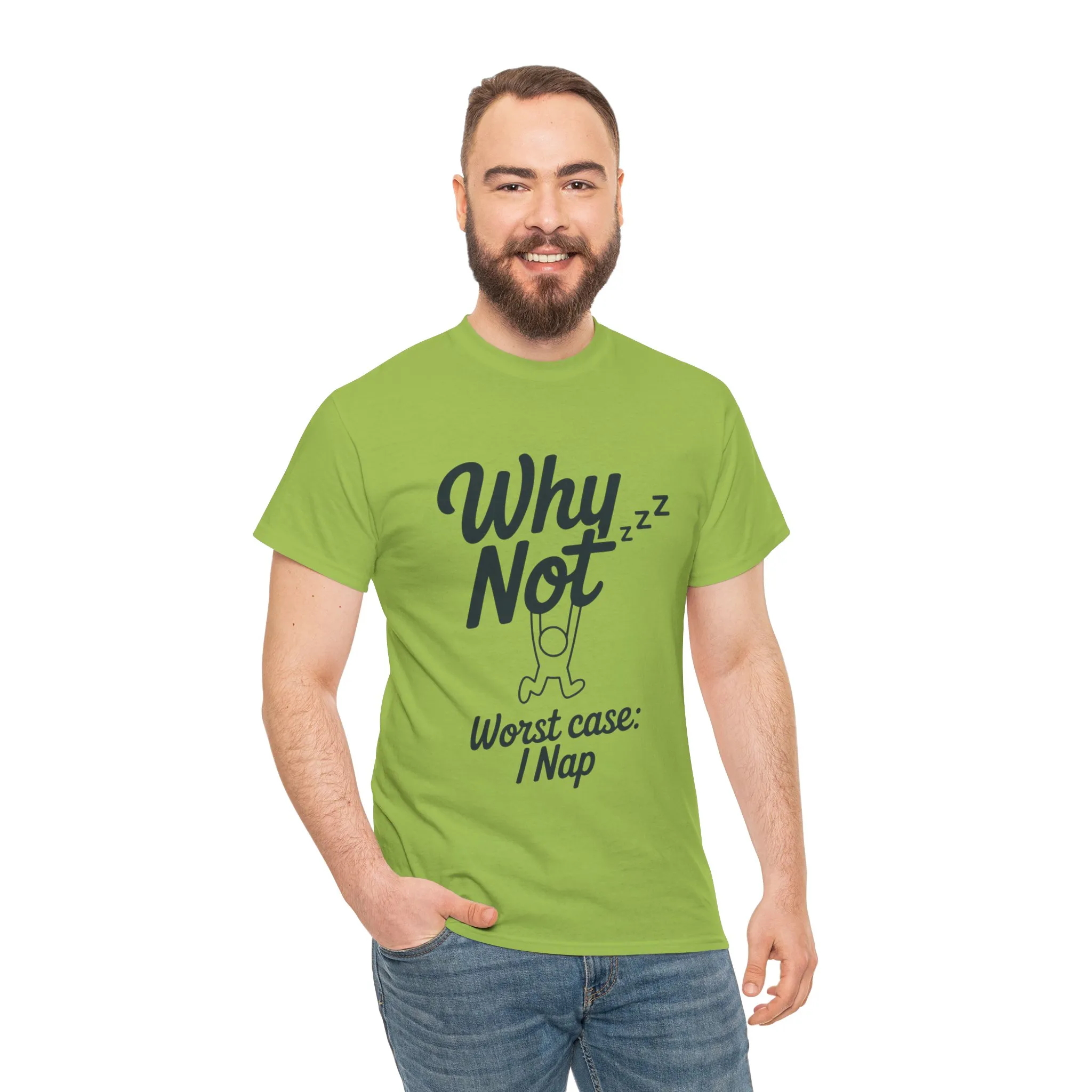 Why Not Quote T-Shirt, Bold Motivational Unisex Heavy Cotton Tee, Casual Statement Shirt, Minimalist Typography Gift Idea,Motivational Quote - Image 41