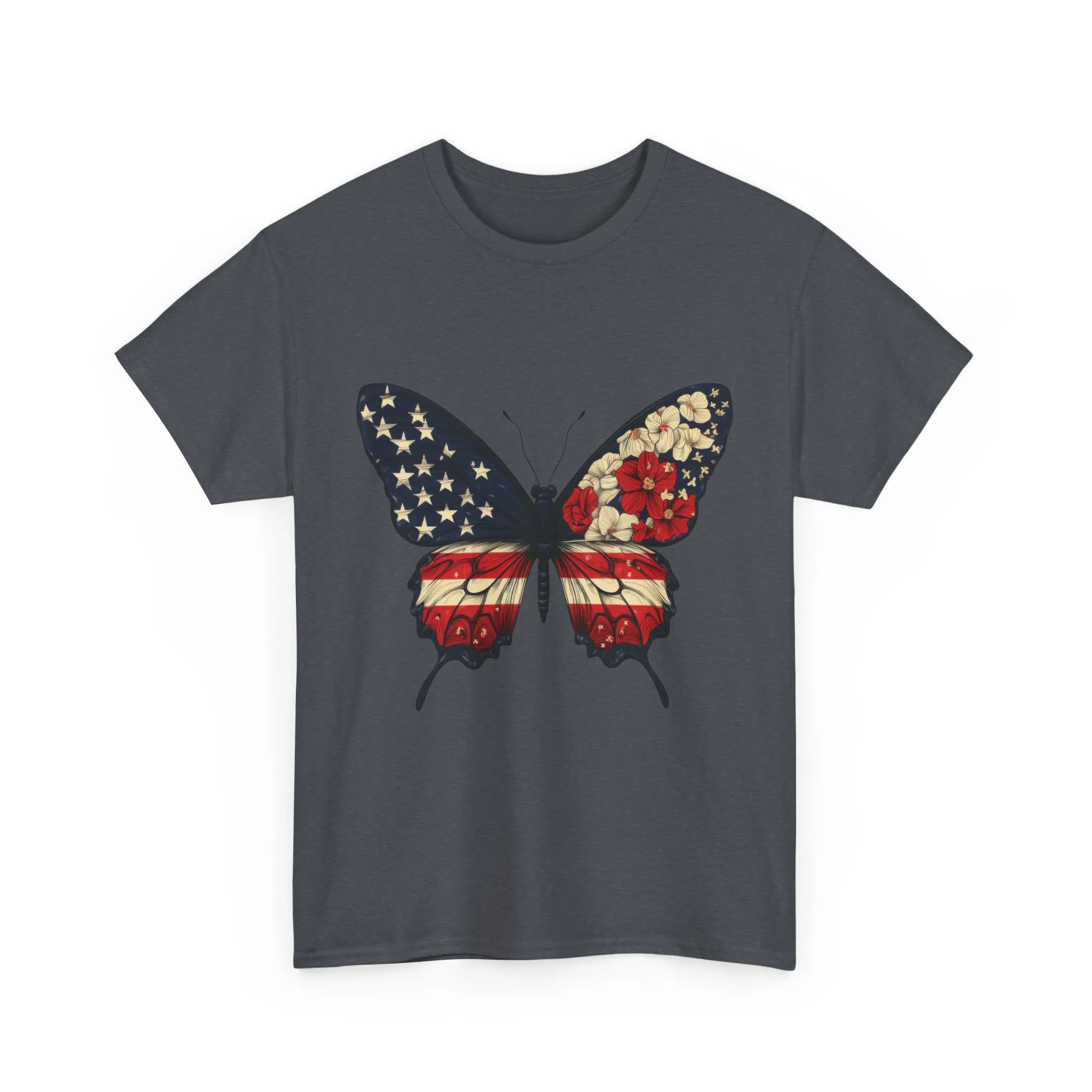 Patriotic Butterfly Tee, Unisex T-Shirt, American Flag Shirt, Nature Lover Gift, July 4th Apparel, USA Pride Clothing, Womens Patriotic Tee - Image 21