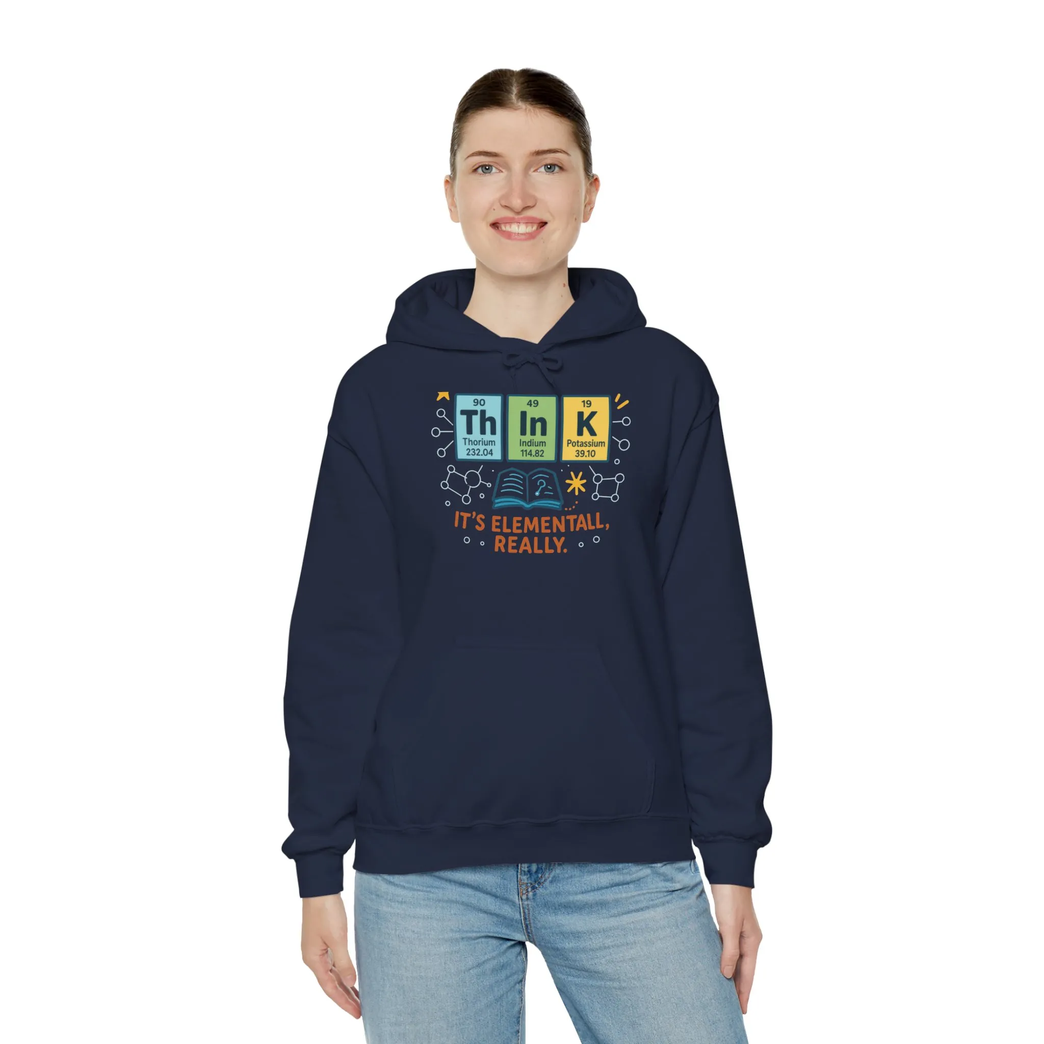 Think Hoodie for Women, Funny Chemistry Hoodie, Element of Humor Science Sweatshirt, Nerdy Gift for Her, Gift for Students, Science Lovers - Image 23
