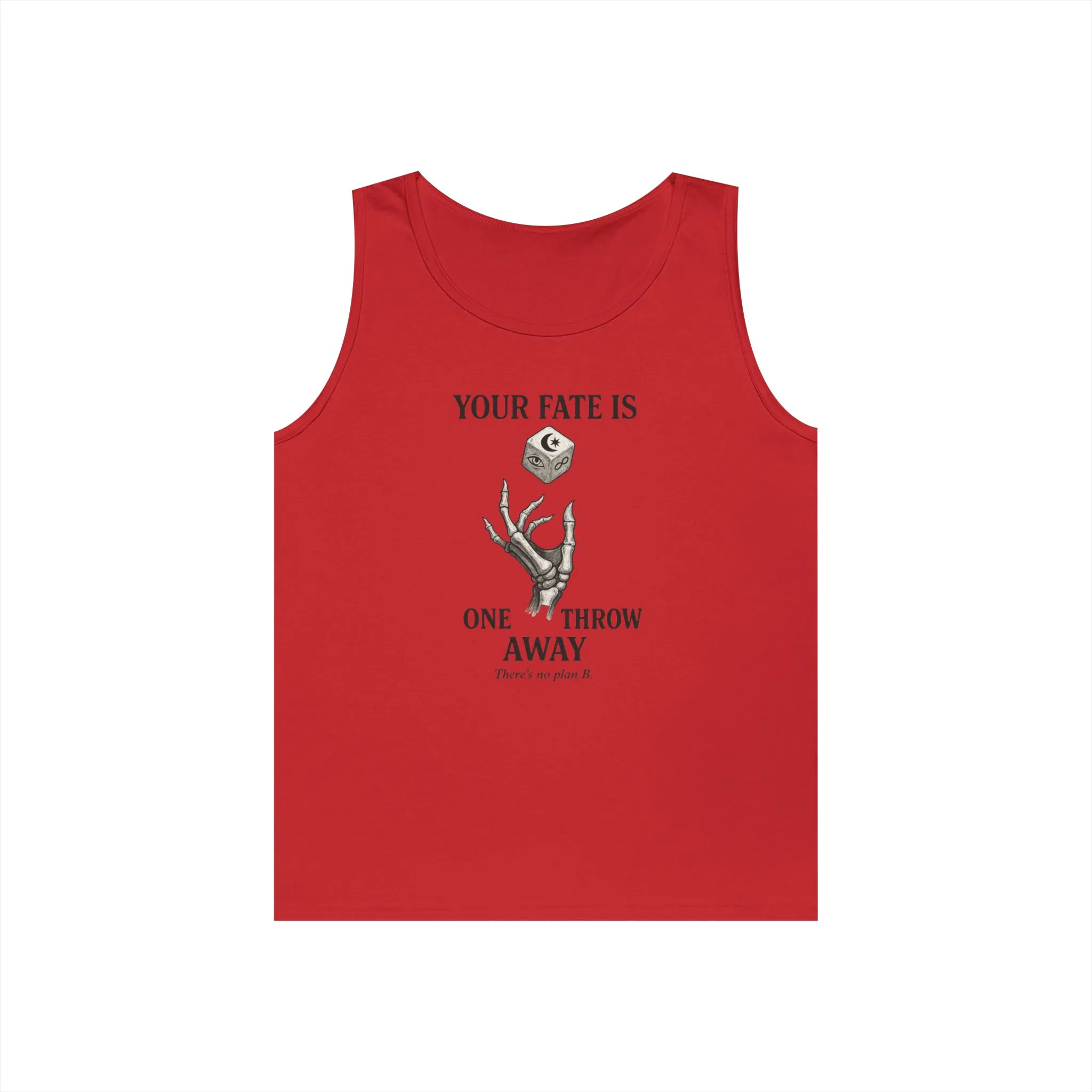Your Fate Mens Tank Top, Skeleton Dice Graphic Tank, Trendy Gift for Gamers, Gambling Tee, Unique Quote Apparel, Workout Tank, Fitness Shirt - Image 2
