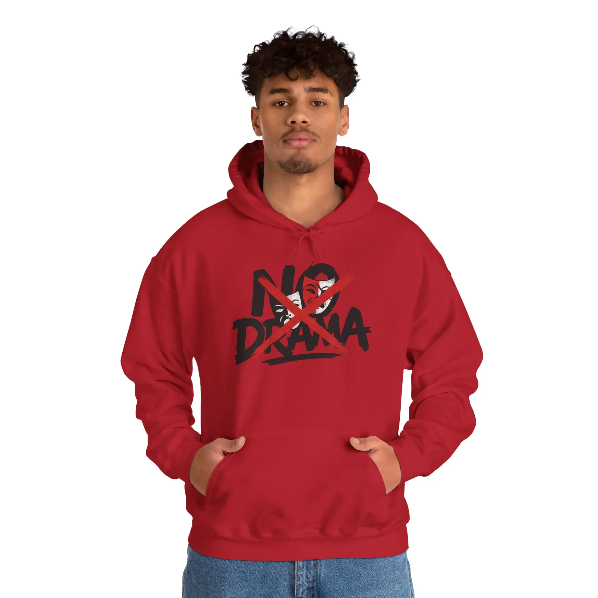 No Drama Mens Hoodie, Cozy Hoodie, Everyday Wear, Gift for Friend, Casual Fashion, Relaxed Vibes - Image 55