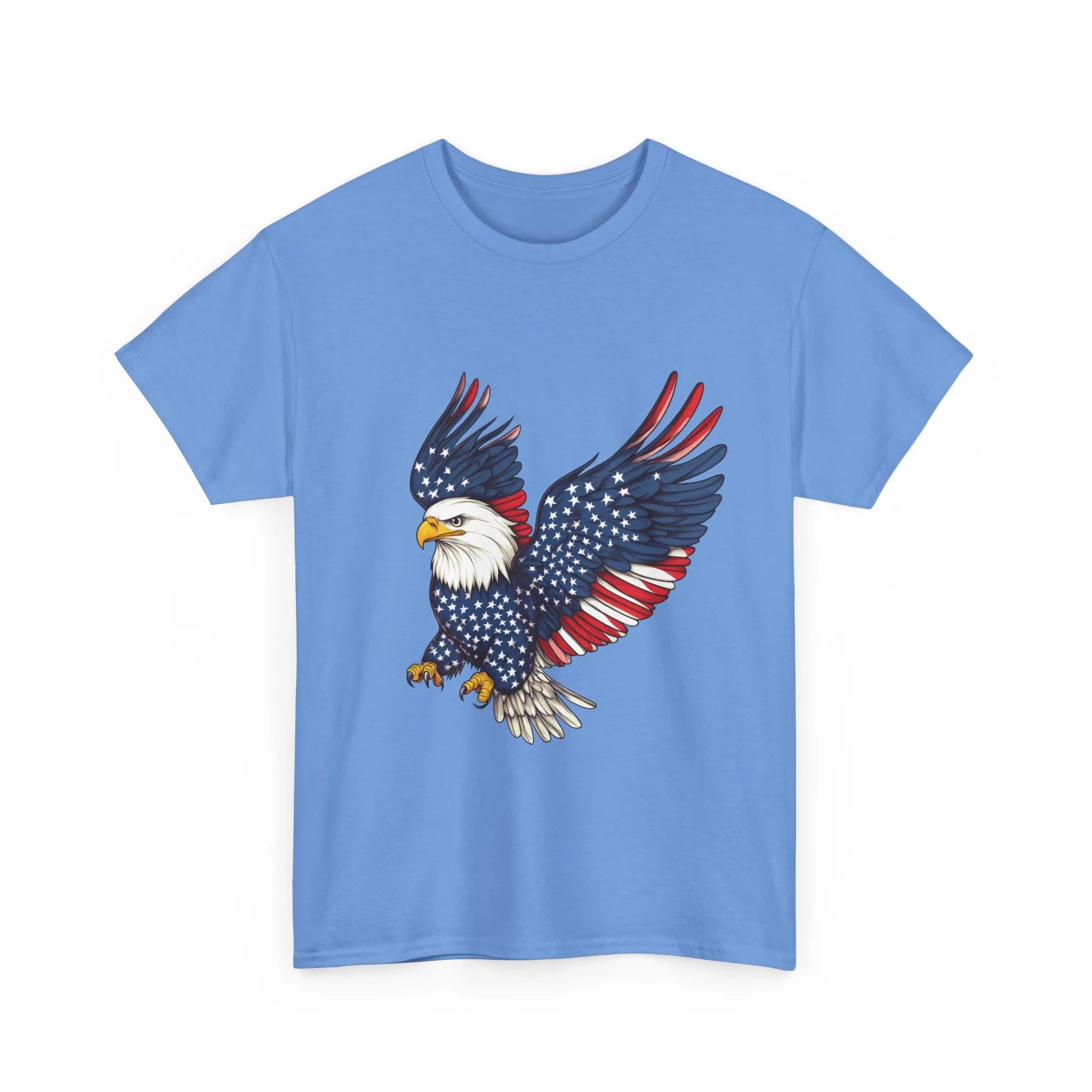 Patriotic Eagle Tee, Unisex Heavy Cotton T-Shirt for Independence Day, Memorial Day, Veterans Day, Gift for Nature Lovers, Casual Wear - Image 2