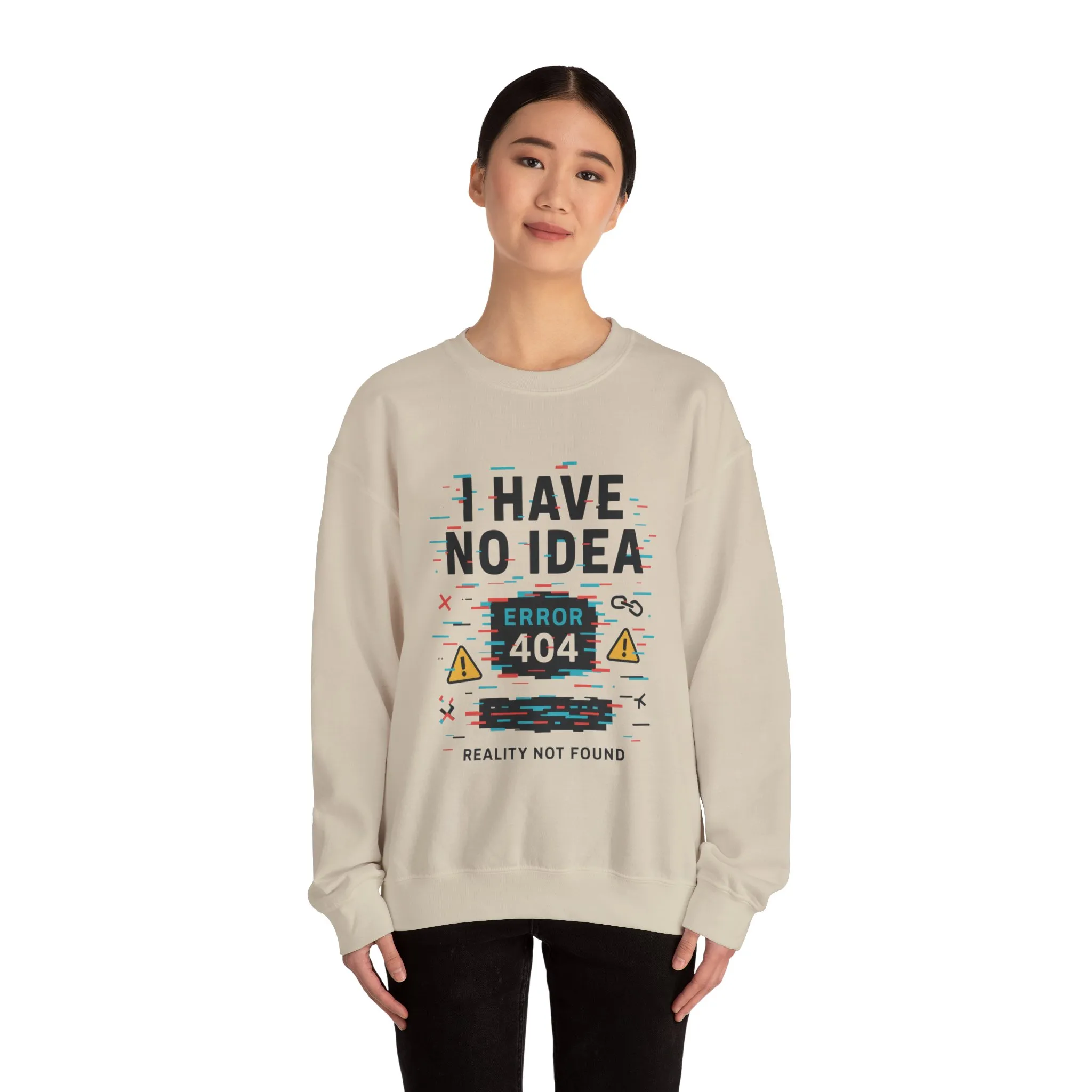 Error 404 Humor Crewneck Sweatshirt, Comfy Unisex Oversized Sweater, Fun Casual Wear, Tech Lover Gift, Everyday Loungewear - Image 10