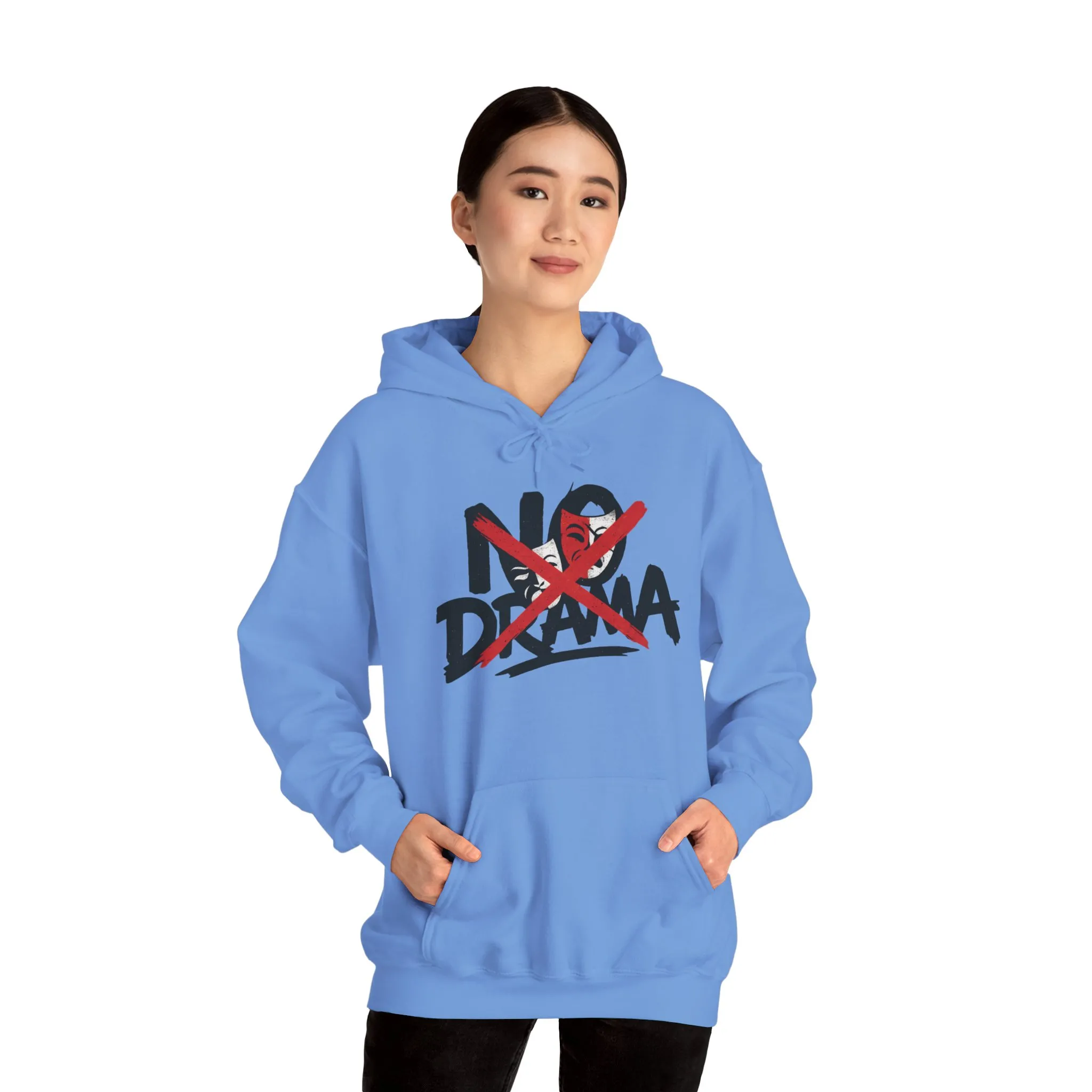 No Drama Womens Hooded Sweatshirt, Cozy Hoodie, Casual Gift, Relaxed Style, Everyday Wear, Funny Sweatshirt - Image 15