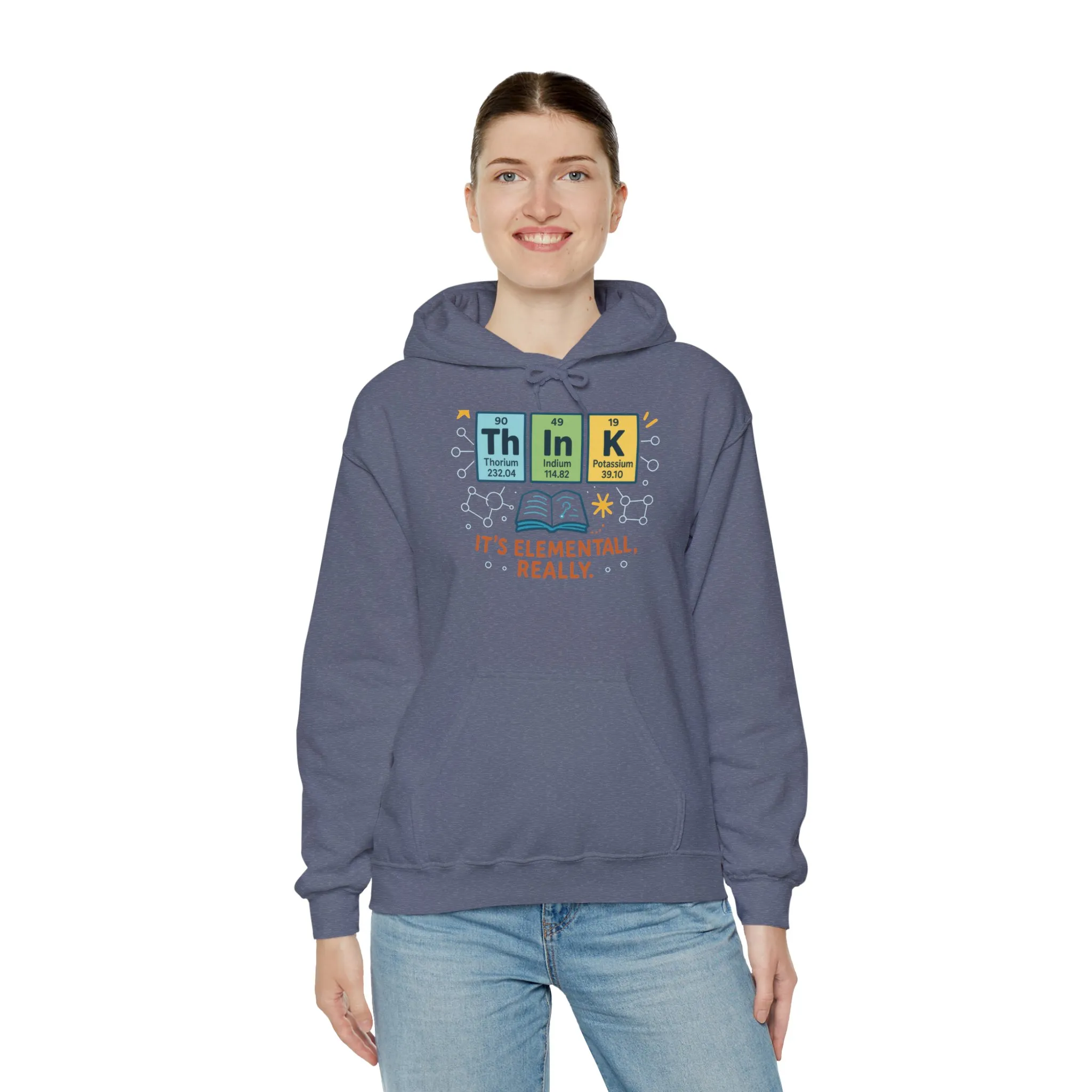 Think Hoodie for Women, Funny Chemistry Hoodie, Element of Humor Science Sweatshirt, Nerdy Gift for Her, Gift for Students, Science Lovers - Image 52