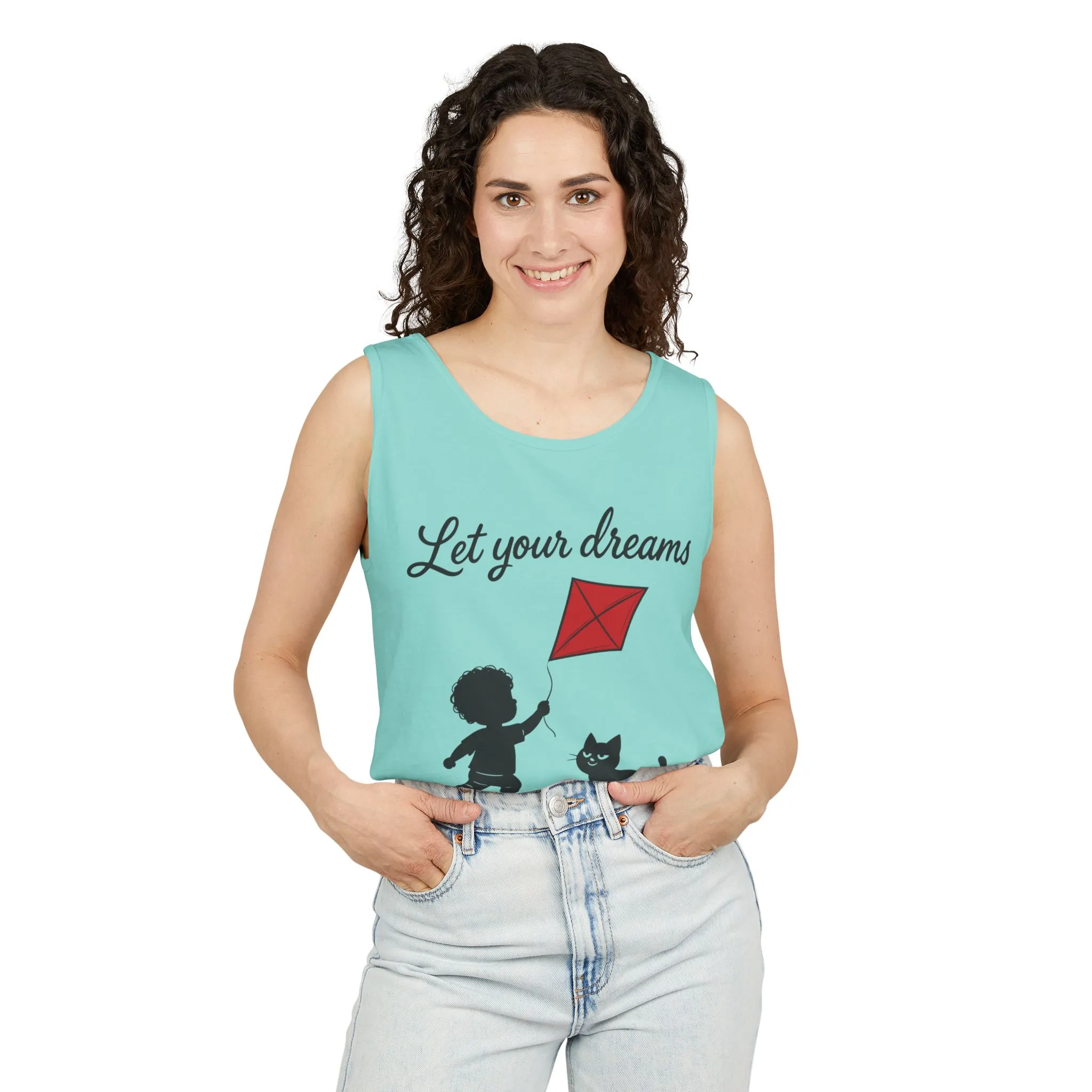 Dream-Catching Tank Top - Lightweight, Womens, Inspirational Graphic Tee, Summer Wear, Perfect Gift for Kids & Families - Image 8