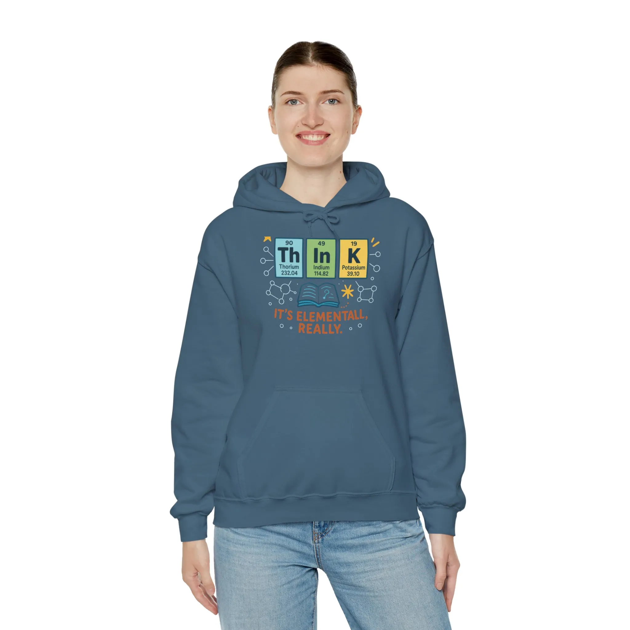 Think Hoodie for Women, Funny Chemistry Hoodie, Element of Humor Science Sweatshirt, Nerdy Gift for Her, Gift for Students, Science Lovers - Image 15