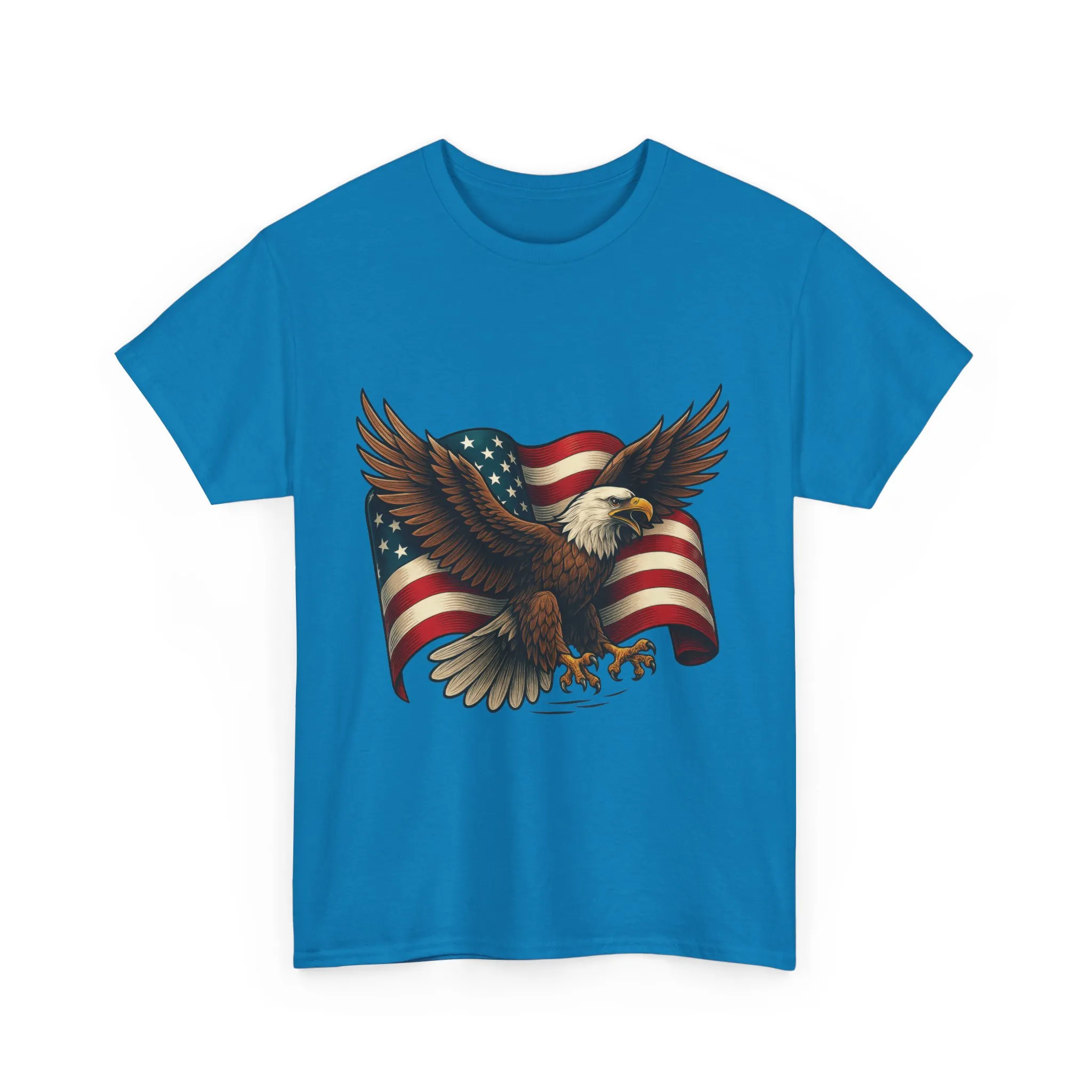 American Eagle Graphic Tee, Patriotic T-Shirt, Fourth of July Apparel, Eagle Love Shirt, Unisex Heavy Cotton Tee - Image 29