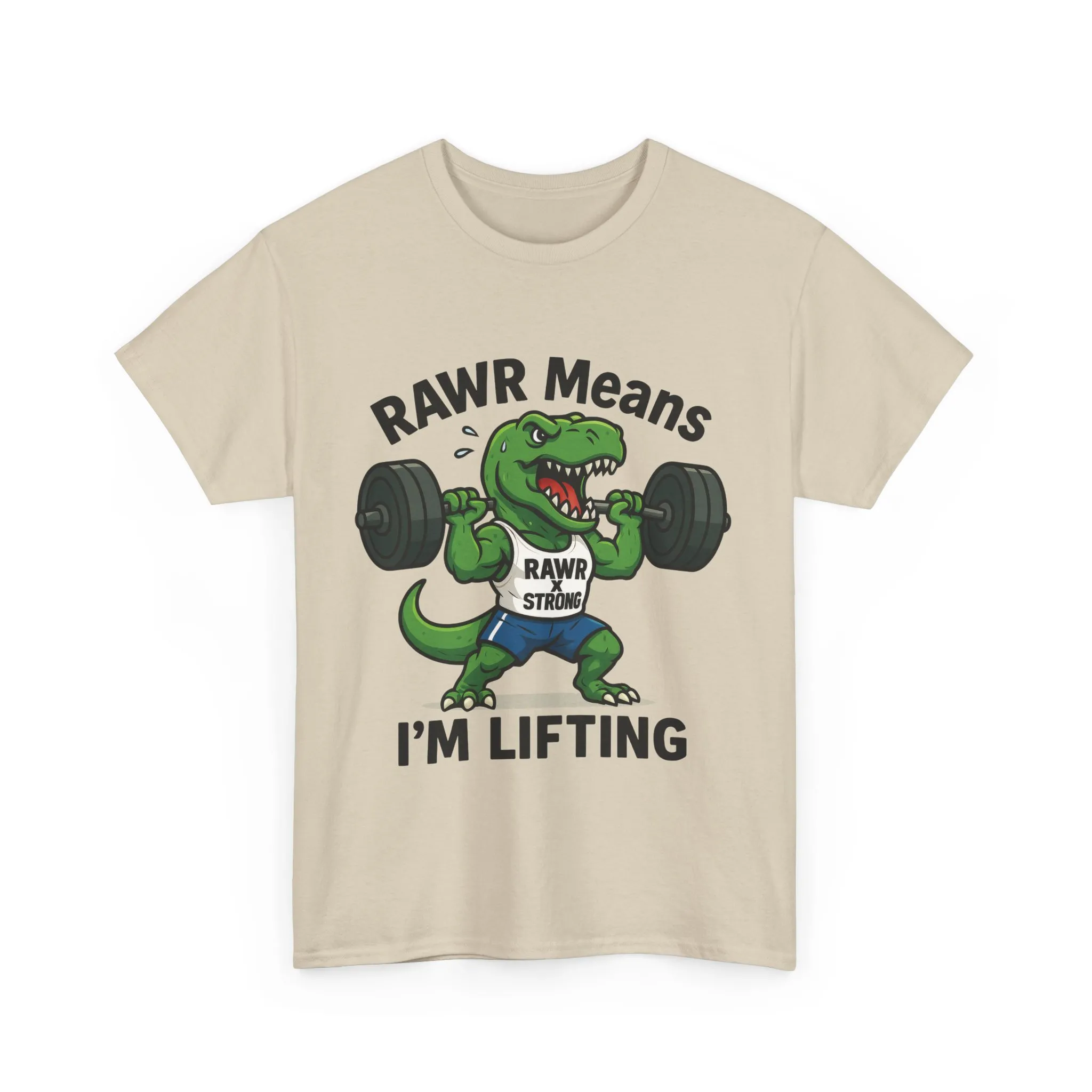 RAWR Gym Shirt for Men, Funny Dinosaur Lifting Tee, Workout Dino Fitness Gift, Barbell Humor Shirt, Motivational T-Shirt, Activewear - Image 28