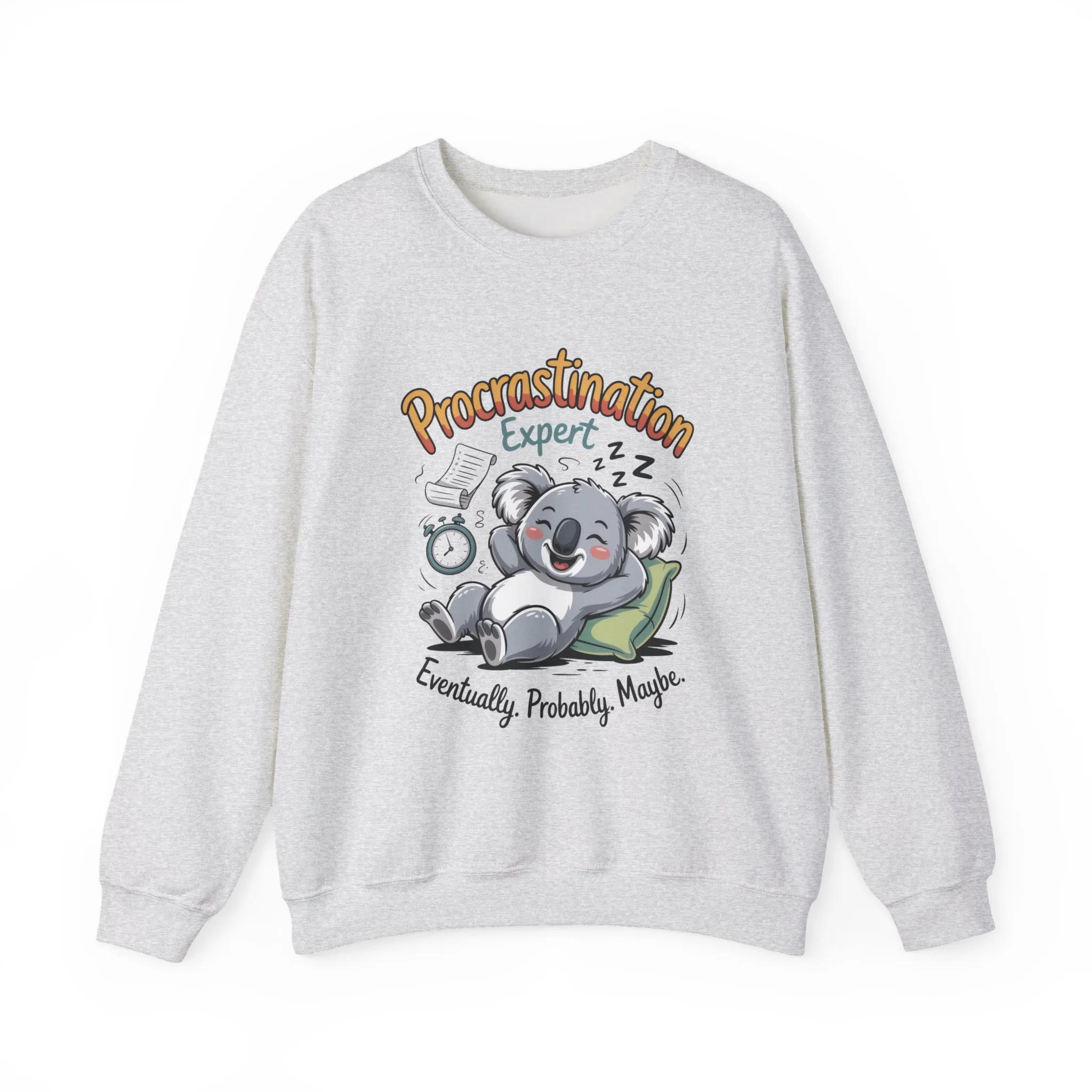 Procrastination Expert Sweatshirt, Funny Crewneck, Cozy Gift for Students, Lazy Day Apparel, Womens Sweatshirt for Relaxation - Image 4